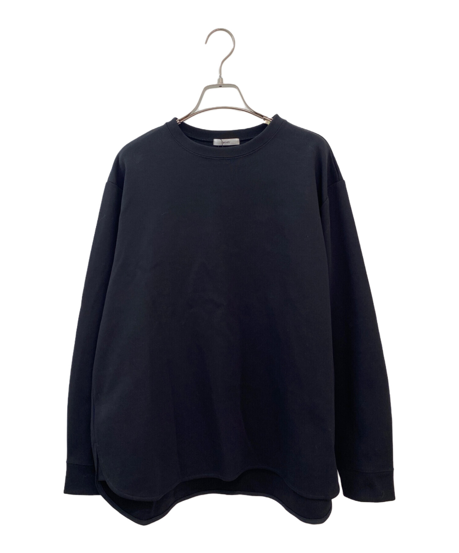 中古・古着通販】YORI (ヨリ) チャンキーヘムラウンドTee ブラック