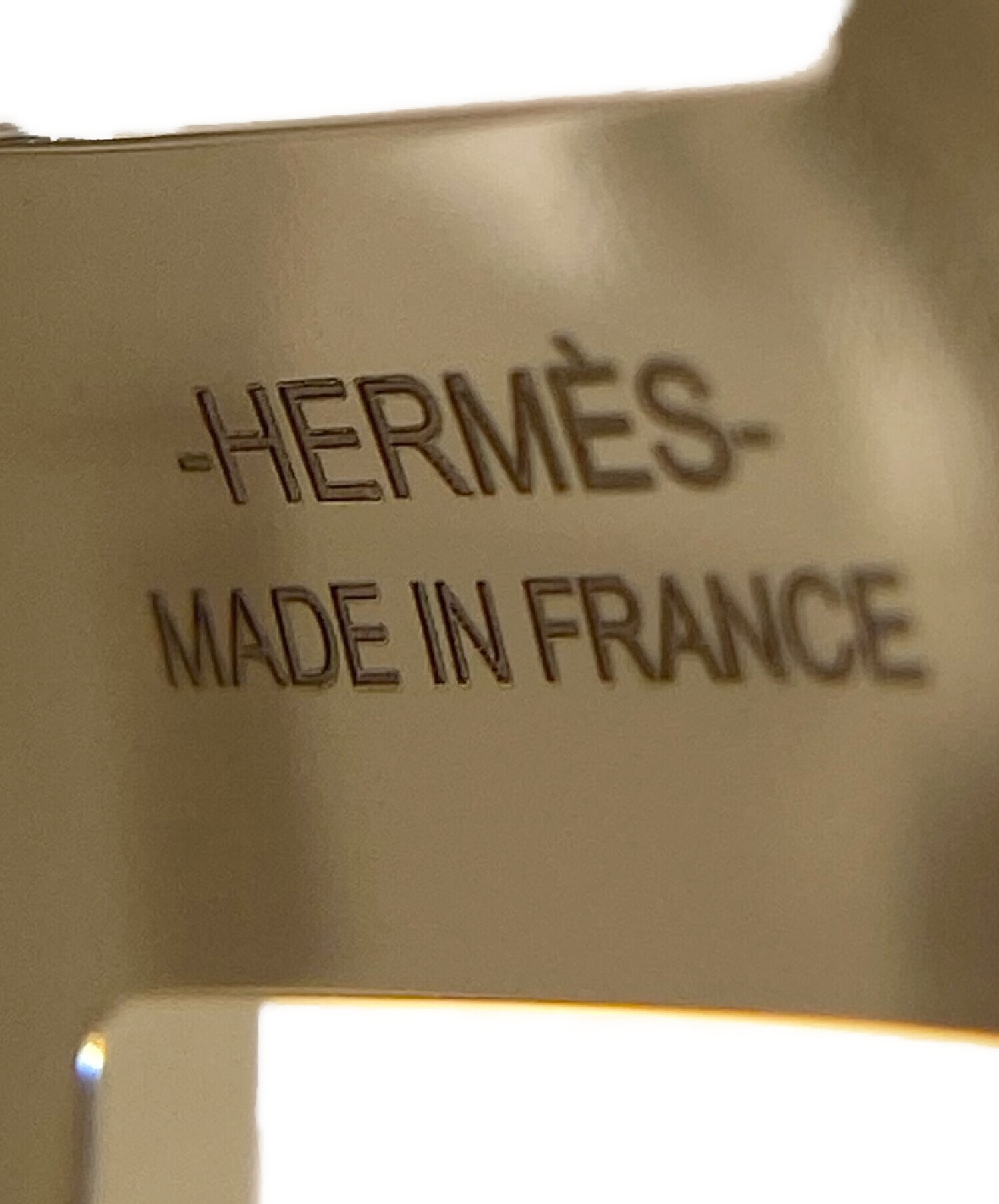 中古・古着通販】HERMES (エルメス) Hペルル スカーフリング シルバー