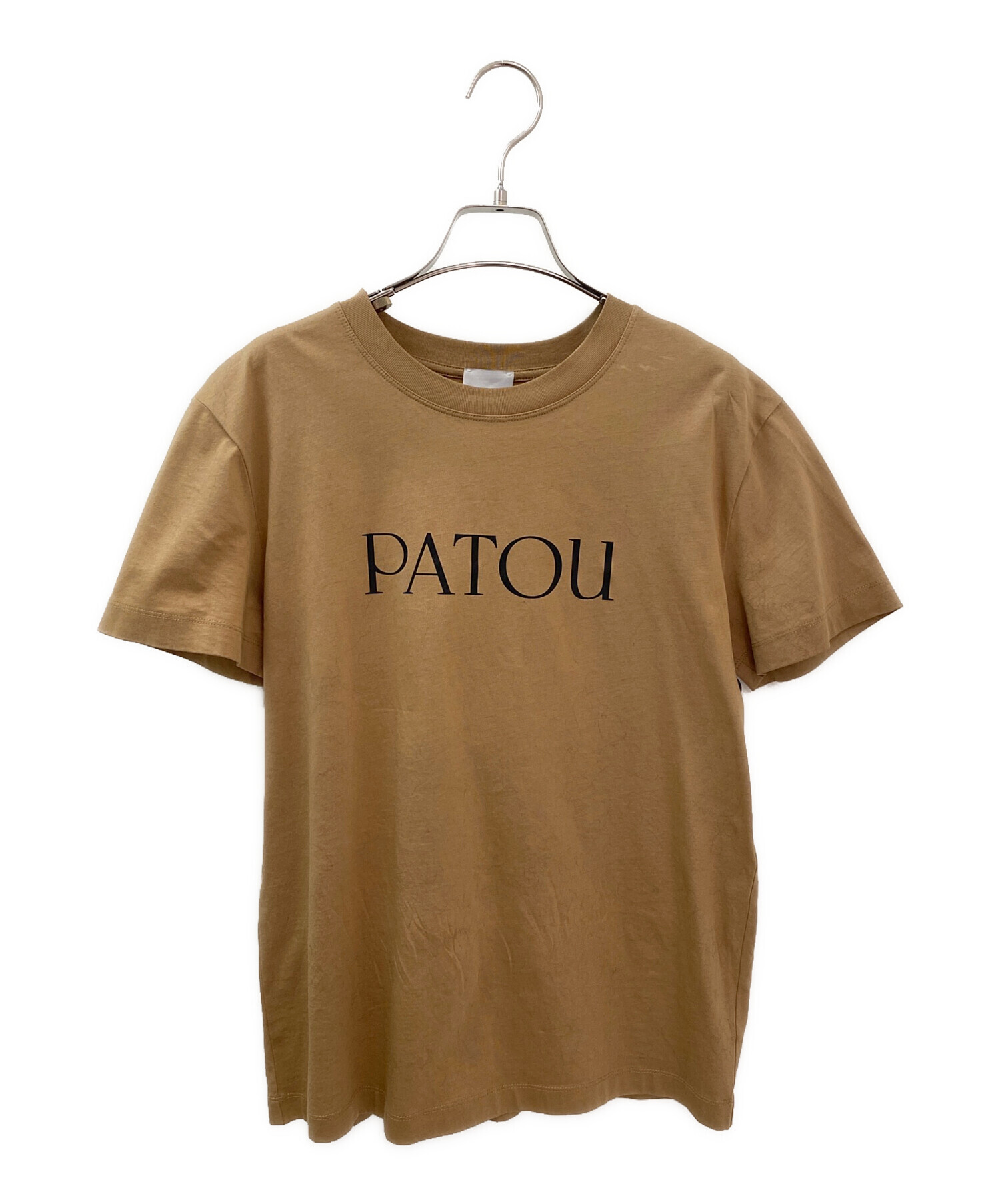 中古・古着通販】patou (パトゥ) ロゴTシャツ ブラウン サイズ:XS