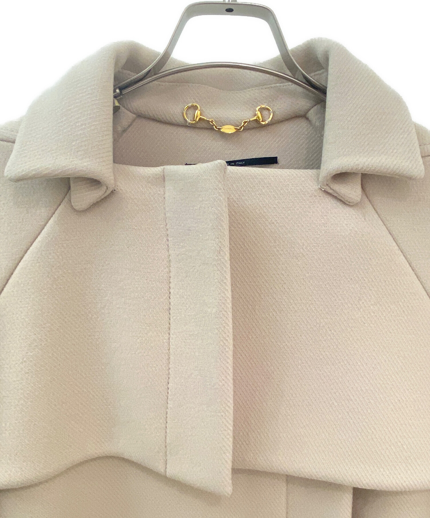 GUCCI】フード付き ウールカシミヤ混コート ベージュ 42