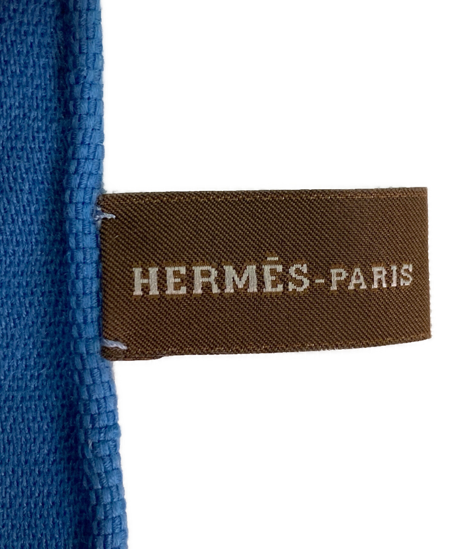 中古・古着通販】HERMES (エルメス) カシミア混ストール ブルー