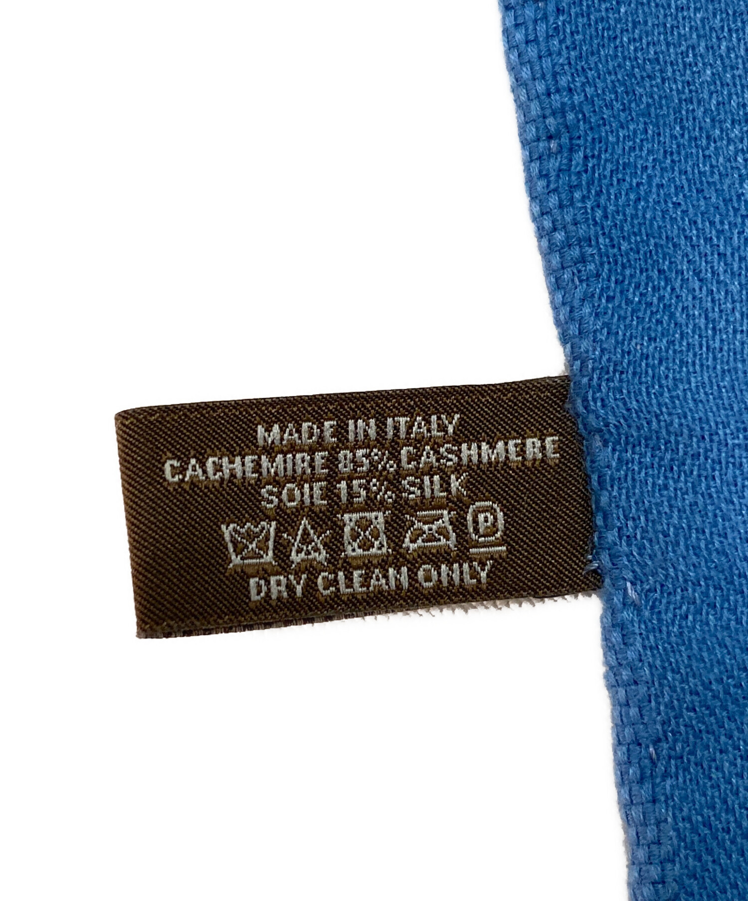 中古・古着通販】HERMES (エルメス) カシミア混ストール ブルー