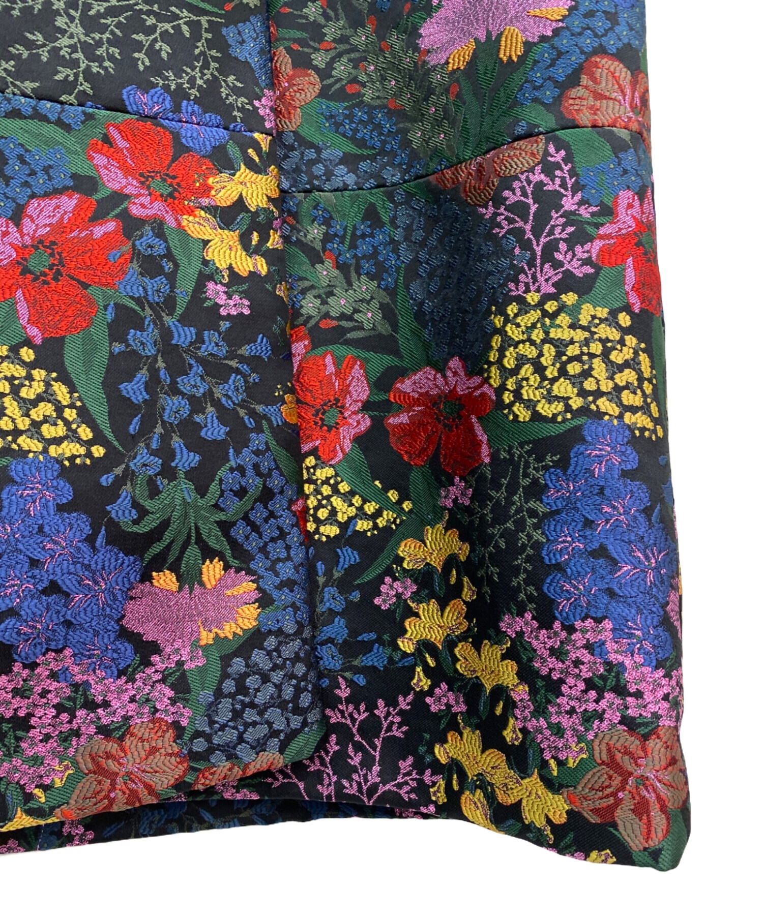 アーデム Erdem 美品 カットソー 花柄 刺繍 五分袖 UK8 ブラック アーデム Erdem 美品 カットソー 花柄 刺繍 五分袖 UK8 黒 ブラック