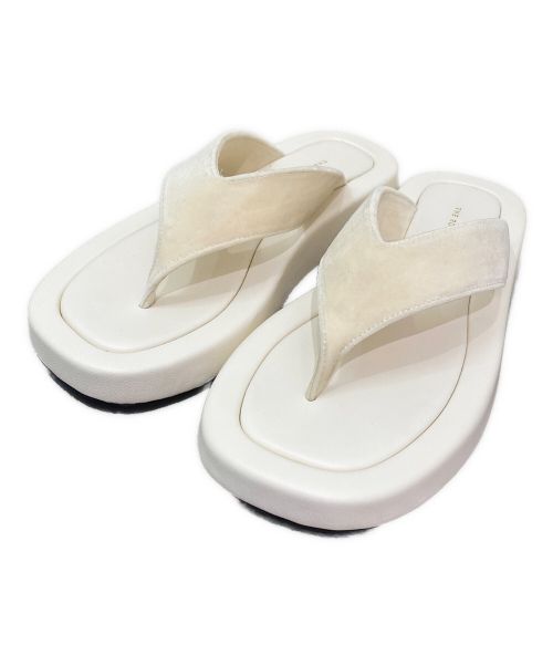 【極美品】ザ・ロウ GINZA スエードサンダル 36 中古・古着通販】THE ROW (ザ ロウ) Ginza サンダル ホワイト サイズ