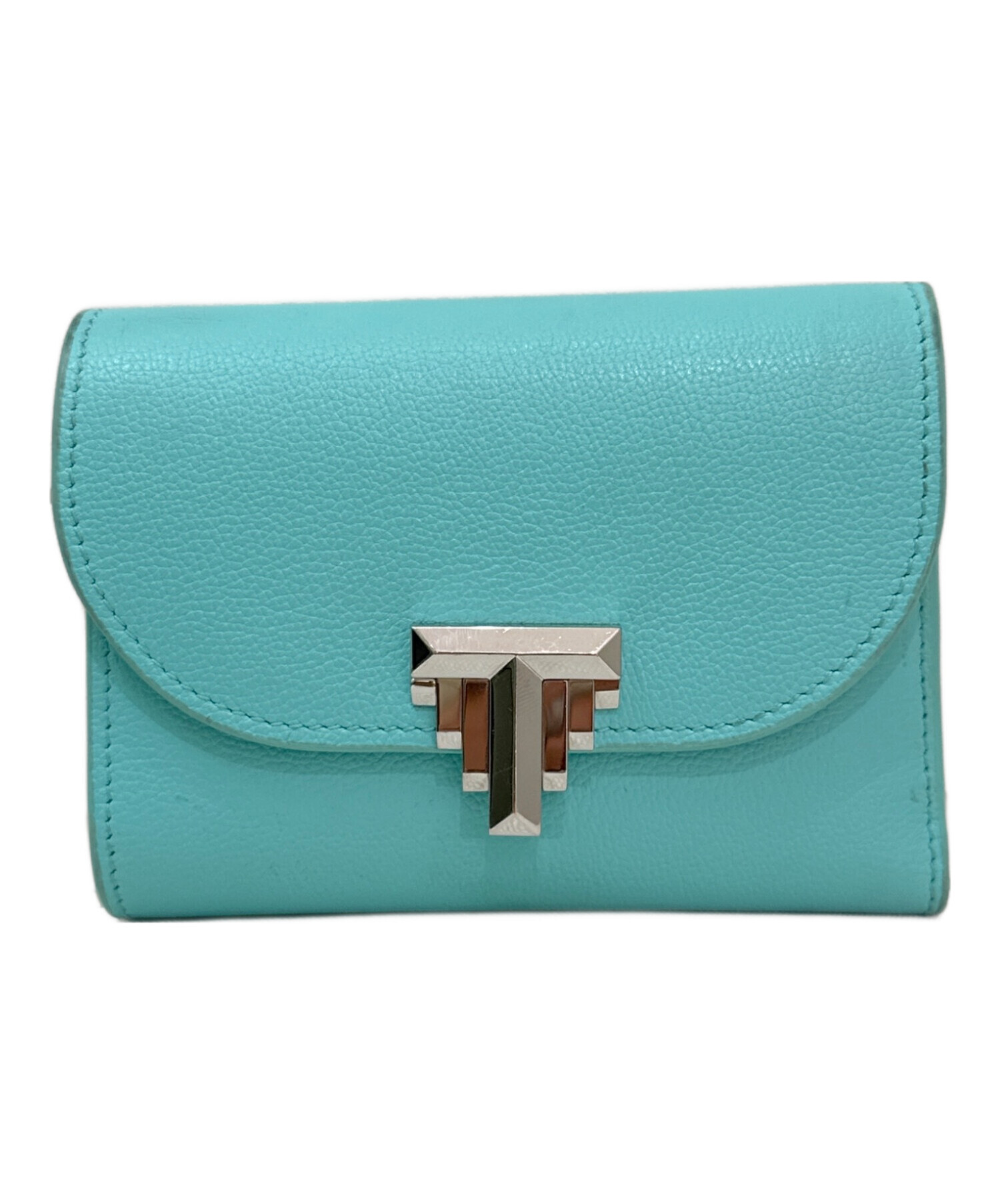 【新品】ティファニー T デコ クロスボディ ウォレット サファイヤブルー ◇ Tiffany ◇ ティファニー T デコ スモール ウォレット ◇ (Tiffany