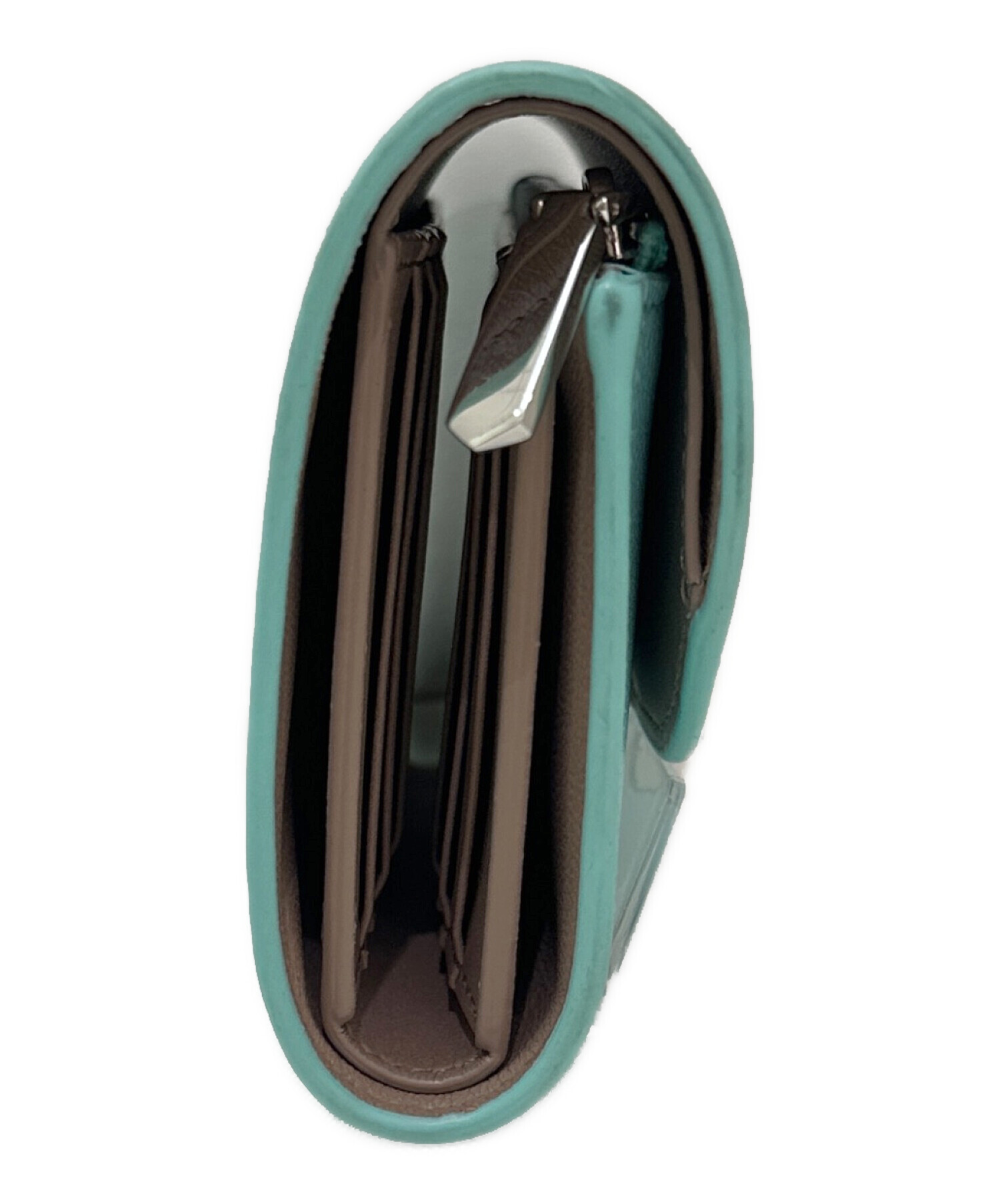 【新品】ティファニー T デコ クロスボディ ウォレット サファイヤブルー 中古・古着通販】TIFFANY & Co. (ティファニー) T Deco Small Wallet