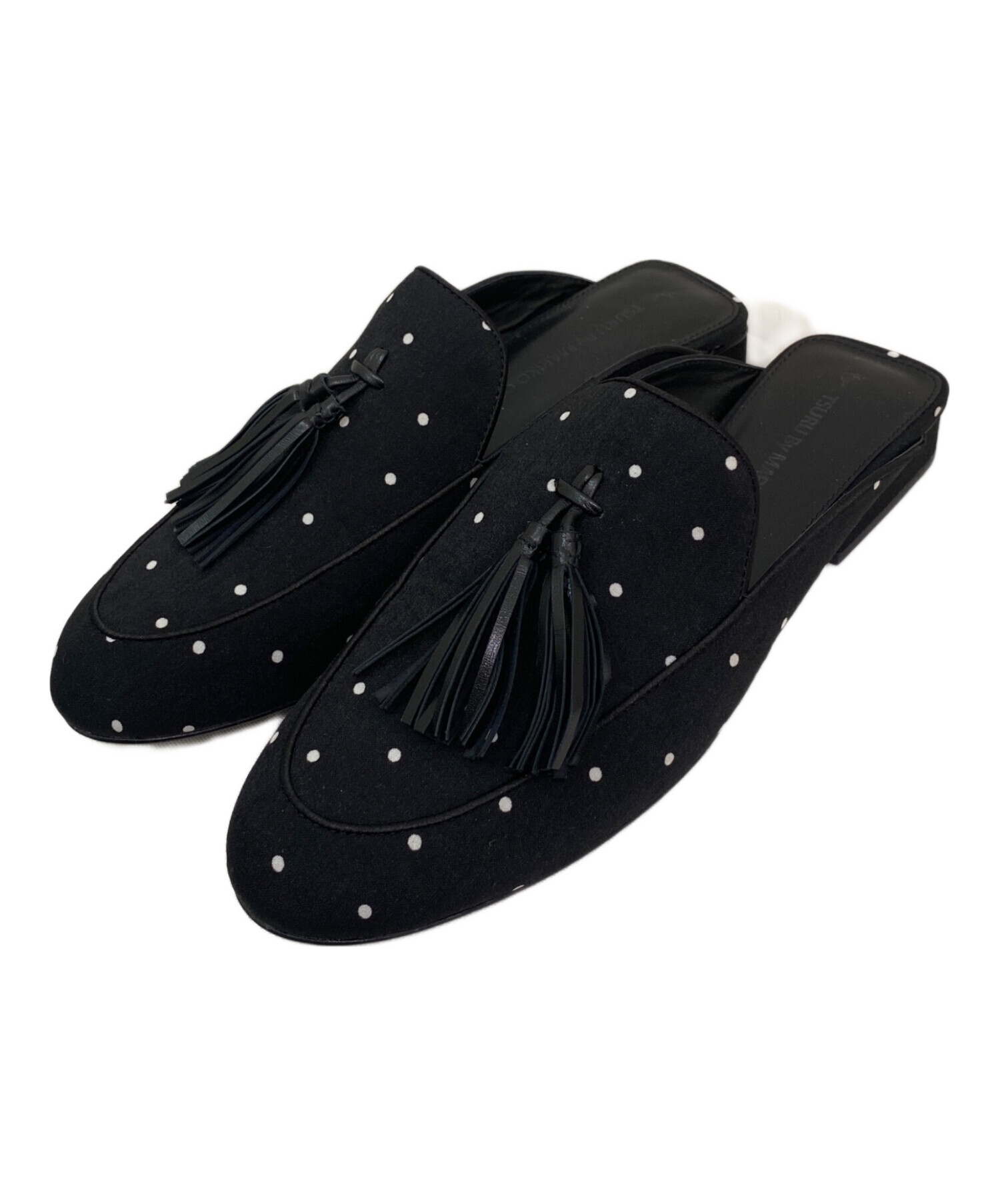 ツルバイマリコオイカワ ♡ ミュール TSURU by MARIKO OIKAWA (ツルバイマリコオイカワ) ドットフリンジ