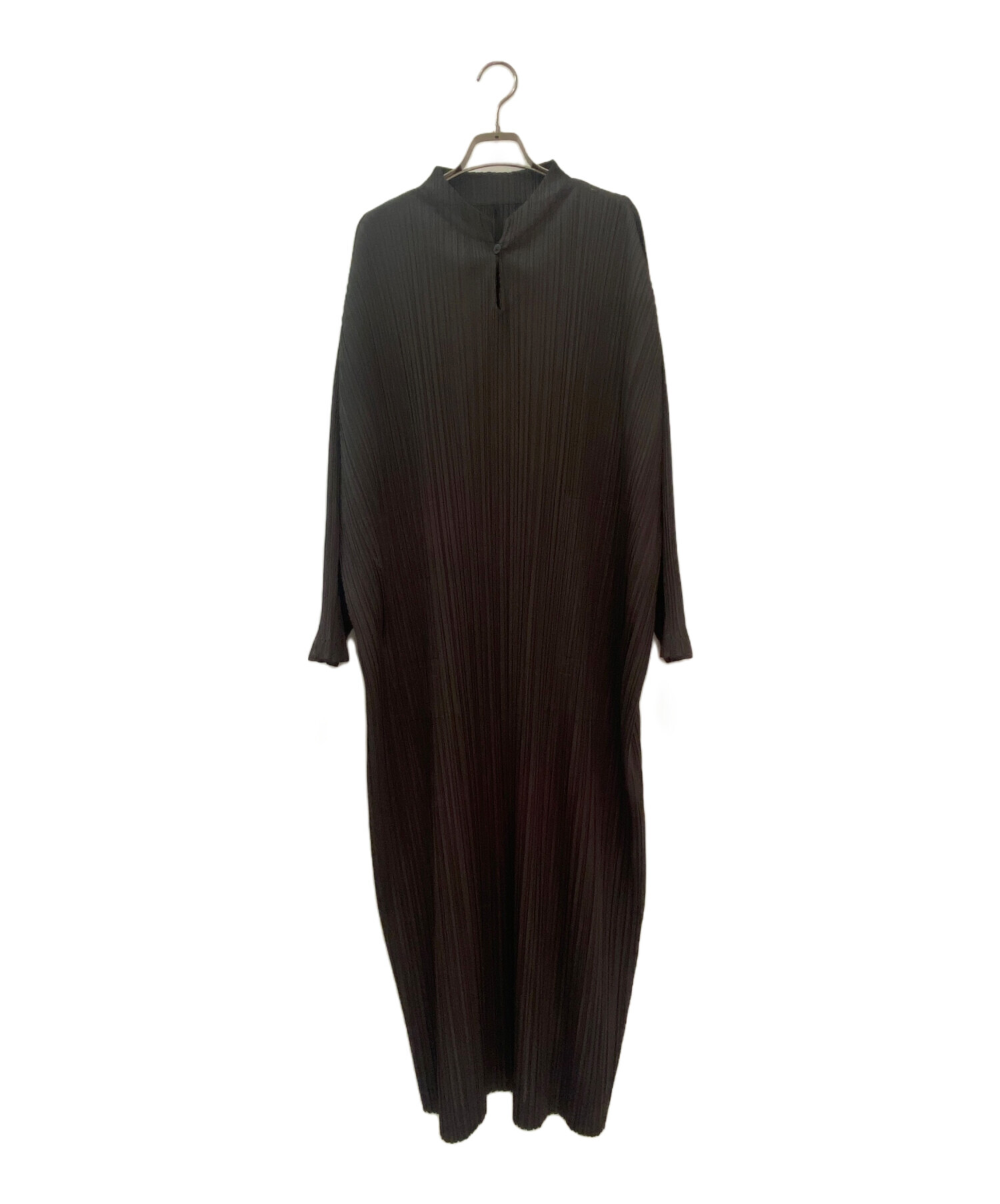 pleatsplease November ワンピース　チャコール　サイズ5 中古・古着通販】PLEATS PLEASE (プリーツプリーズ) プリーツロング