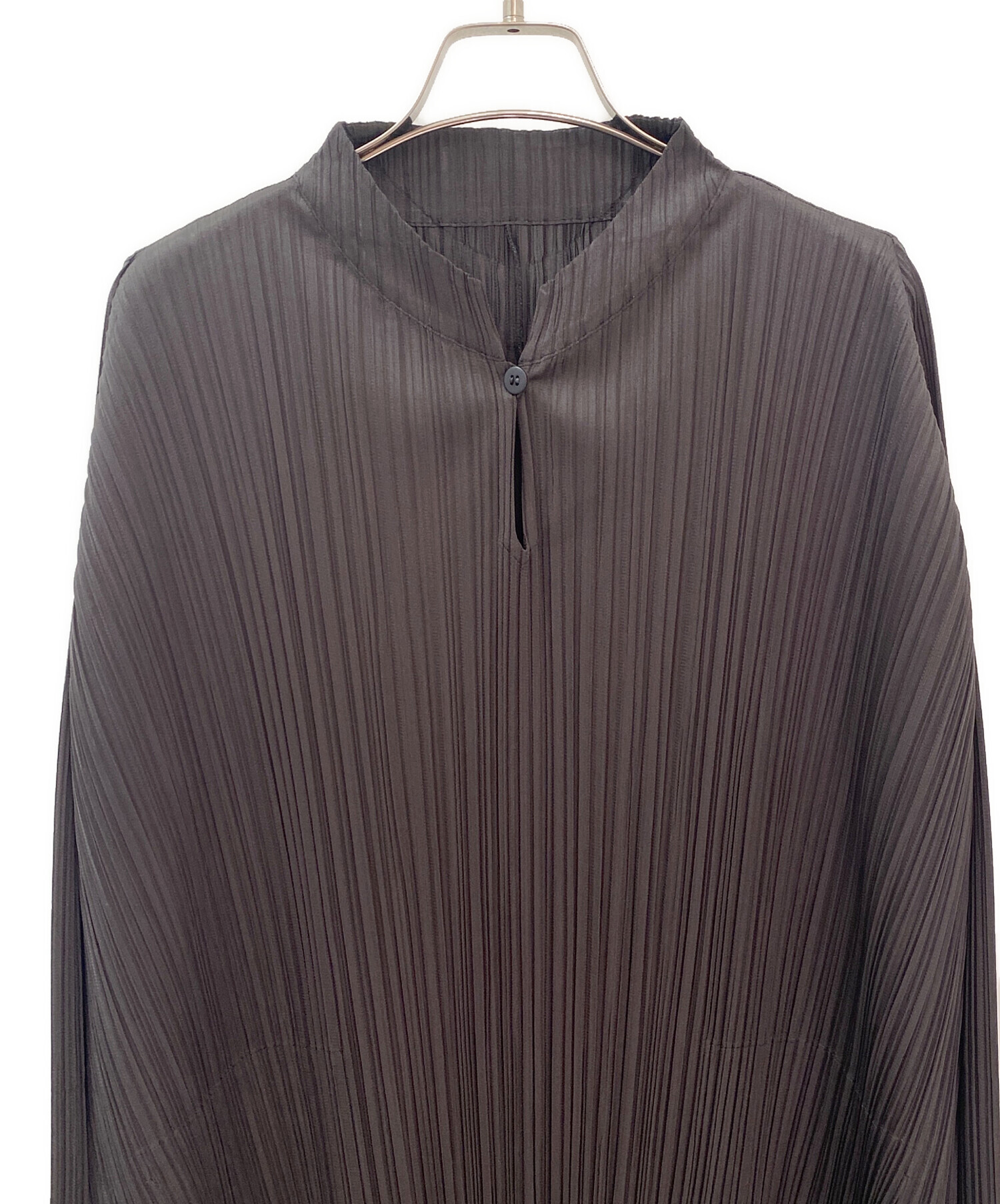 pleatsplease November ワンピース　チャコール　サイズ5 中古・古着通販】PLEATS PLEASE (プリーツプリーズ) プリーツロング