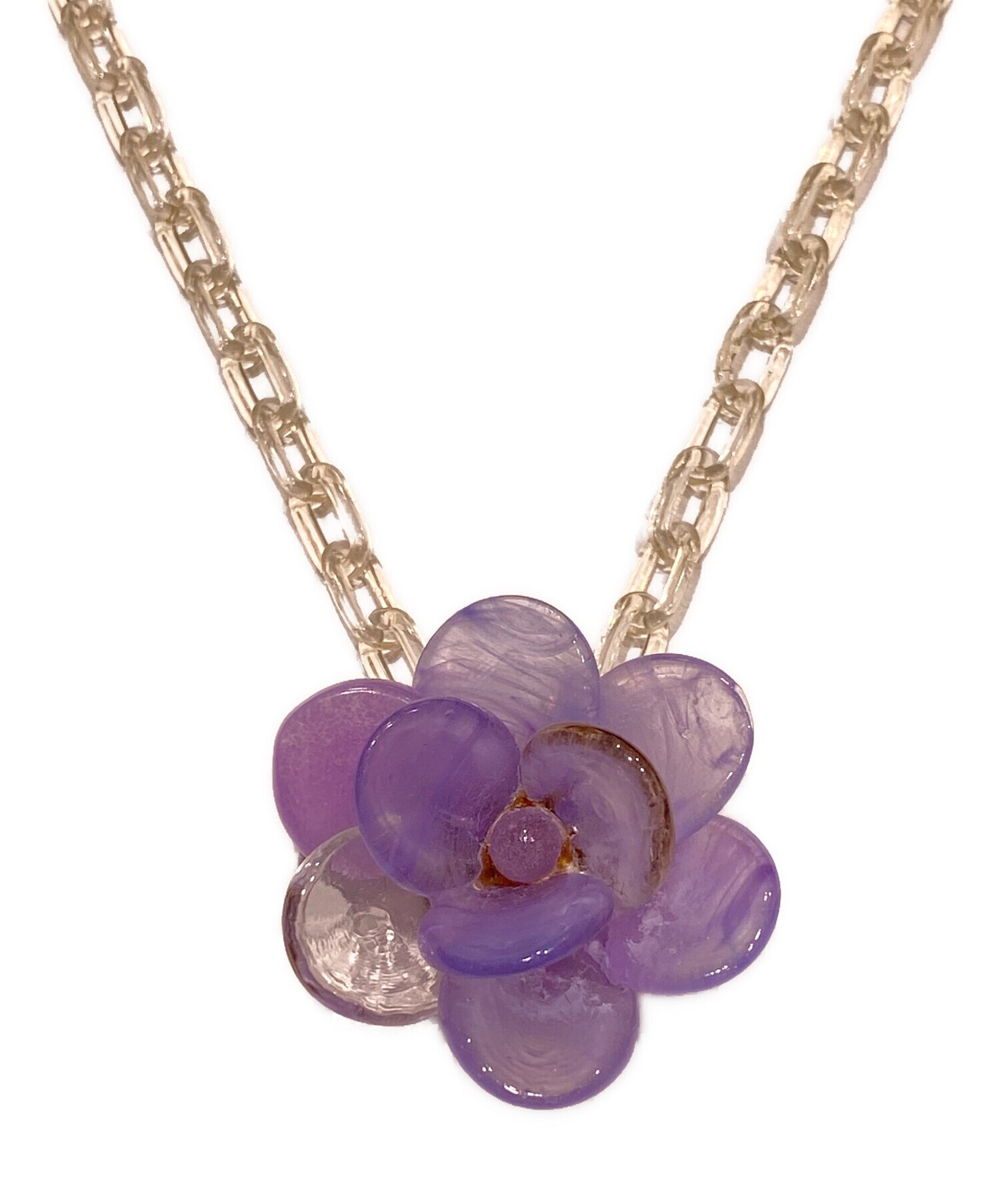 中古・古着通販】CHANEL (シャネル) カメリアチェーンネックレス