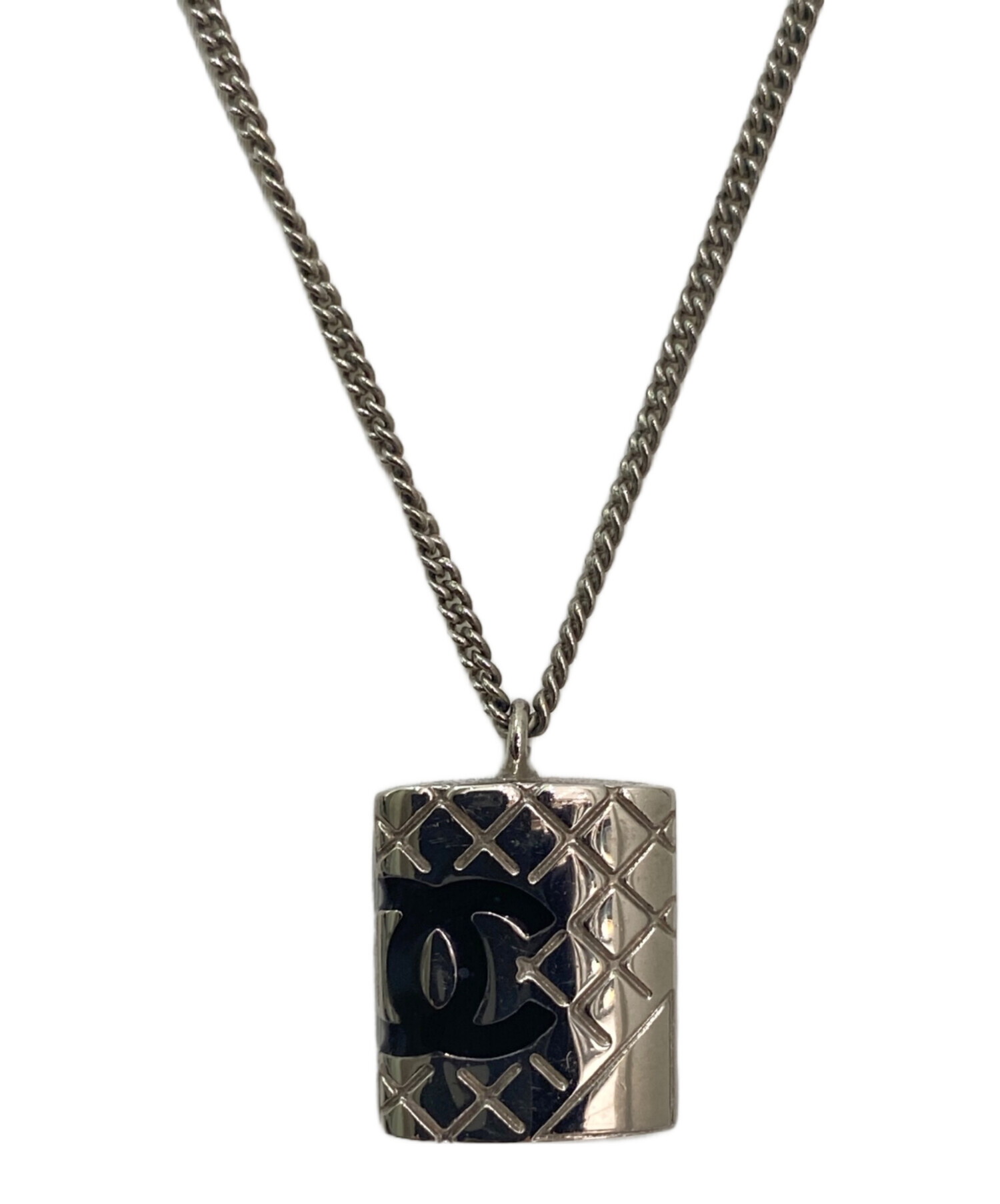 CHANEL シャネル ロング ネックレス カンボン ヴィンテージ プレート CHANEL 大SALE シャネル ヴィンテージ ロゴ カンボン プレート