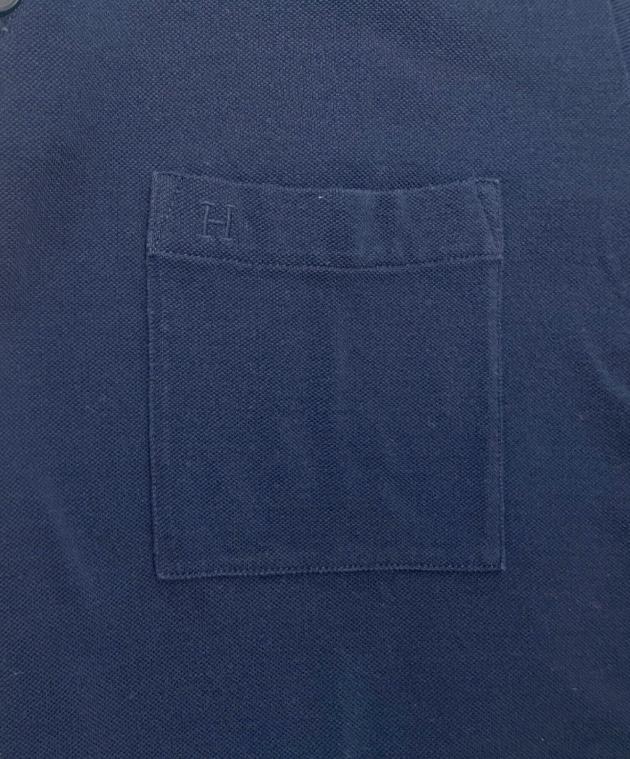 中古・古着通販】HERMES (エルメス) 鹿の子ポロシャツ ネイビー サイズ