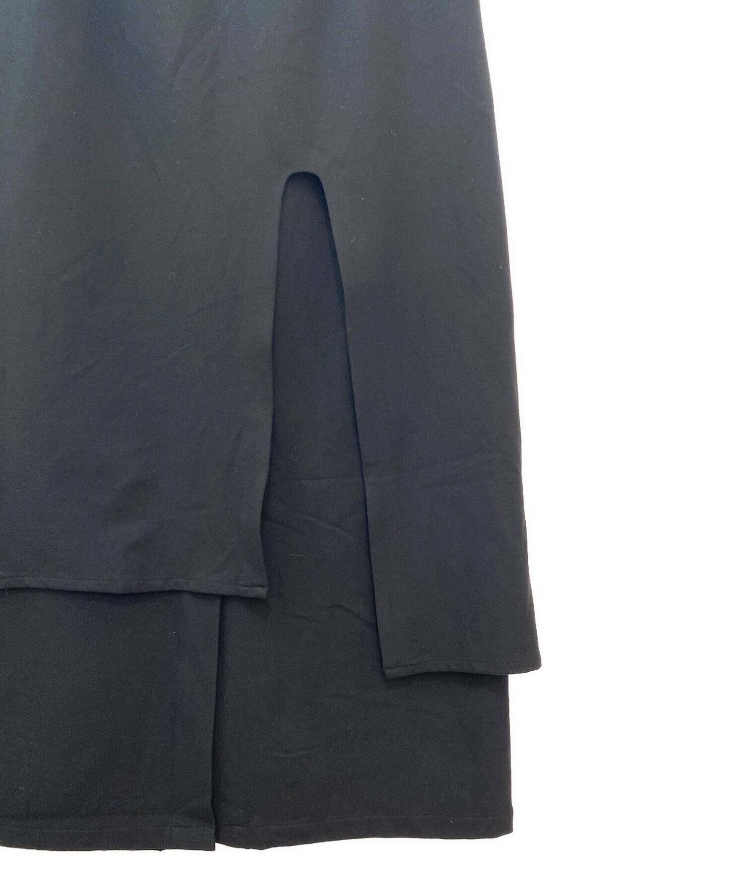 中古・古着通販】nagonstans (ナゴンスタンス) layered skirt ブラック