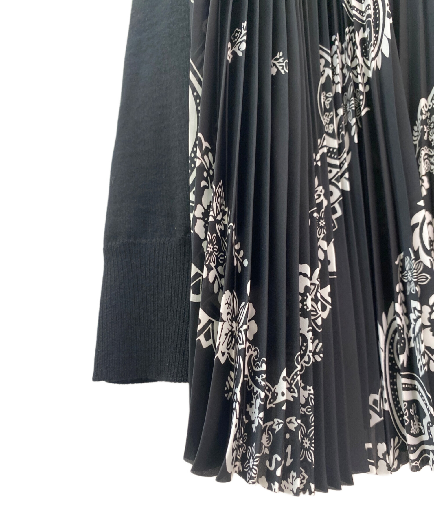 中古・古着通販】sacai (サカイ) プリーツドッキングカーディガン 