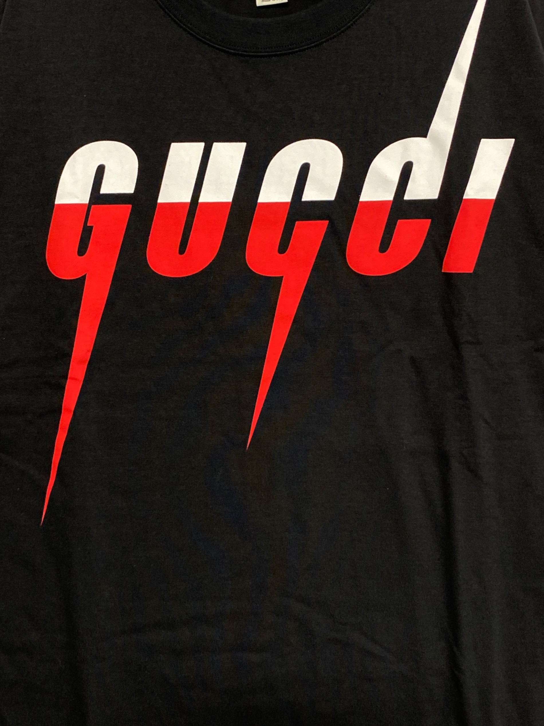 中古・古着通販】GUCCI (グッチ) ブレードプリントTシャツ ブラック 