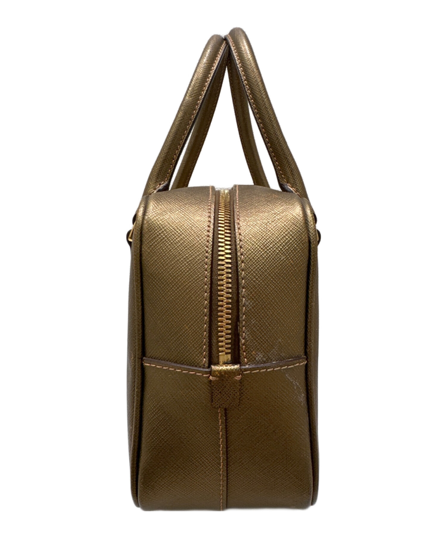 中古・古着通販】PRADA (プラダ) ハンドバッグ ゴールド|ブランド 中古・古着通販】PRADA (プラダ) ハンドバッグ ゴールド|ブランド