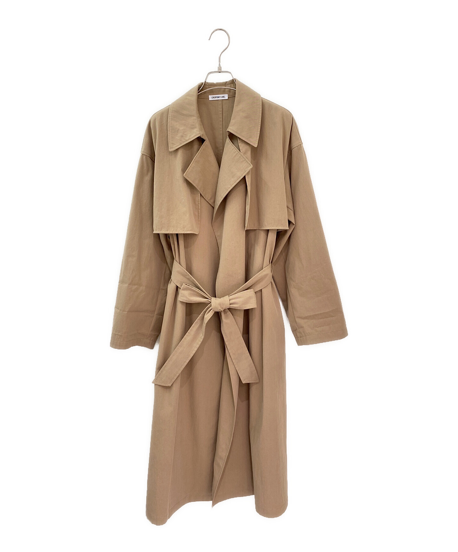 美品 EVERYDAY I LIKE. トレンチコート ベルト ベージュ ダブル