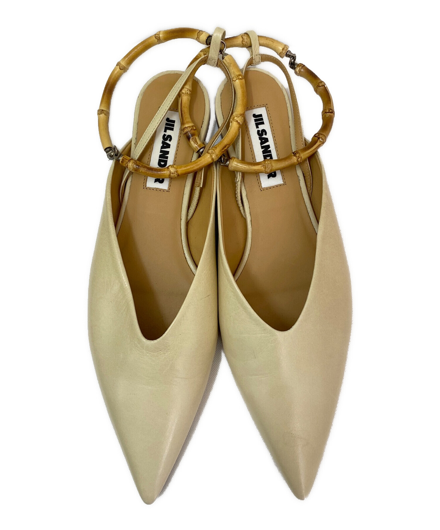 新品未使用　JIL SANDER バンブーフラットミュール　37 新品未使用 JIL SANDER バンブーフラットミュール 37 New, Unused JIL