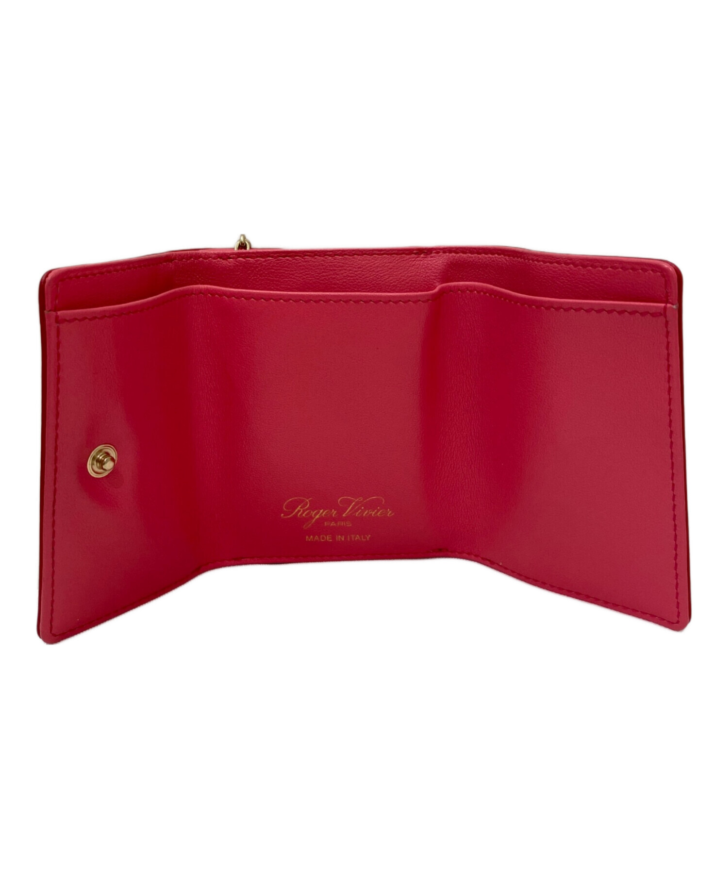Roger Vivier　ロジェヴィヴィエ　レザー　二つ折り財布　ウォレット 中古・古着通販】Roger Vivier (ロジェ ヴィヴィエ) チェーン