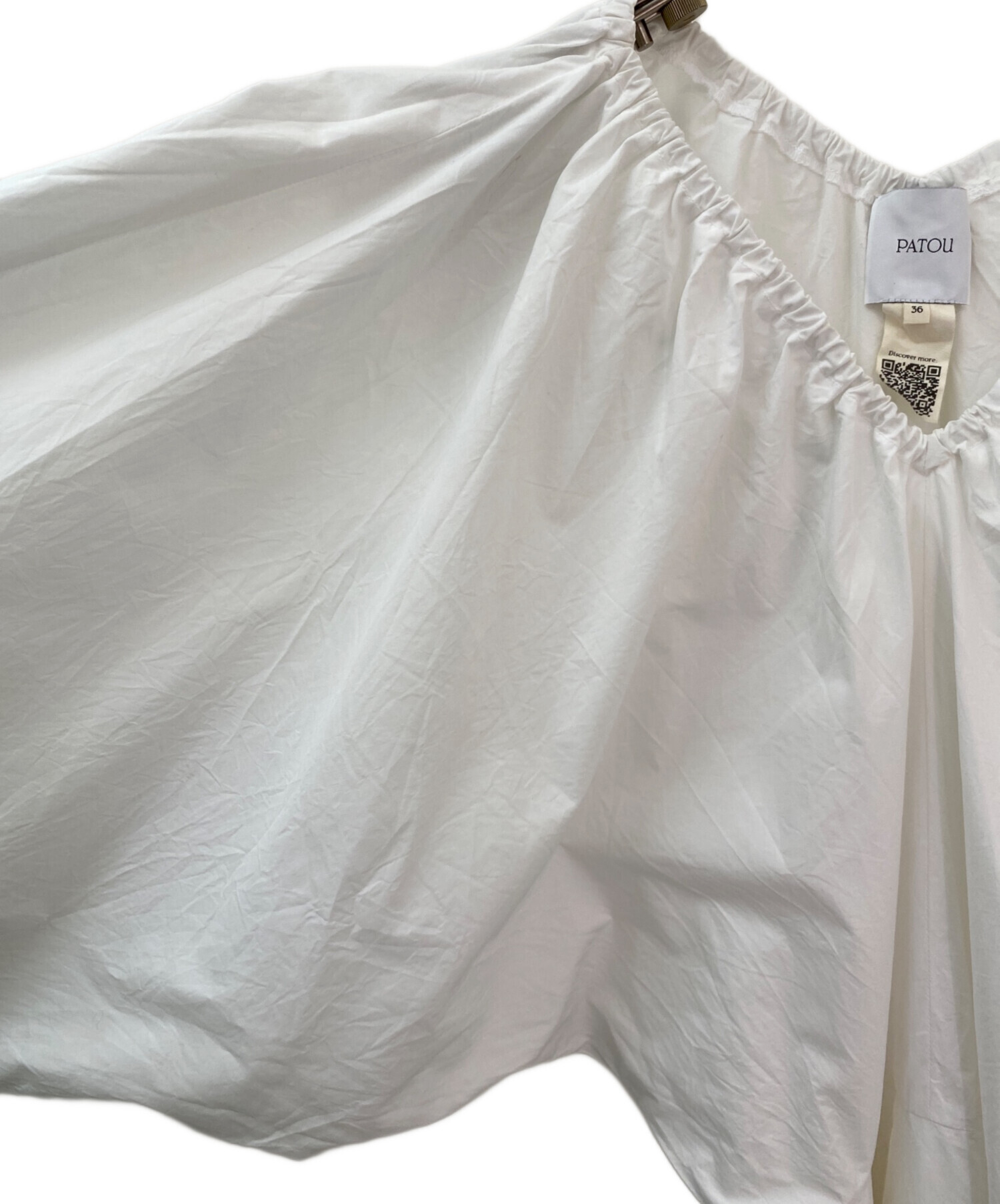 中古・古着通販】patou (パトゥ) ベルテッドワンピース ホワイト
