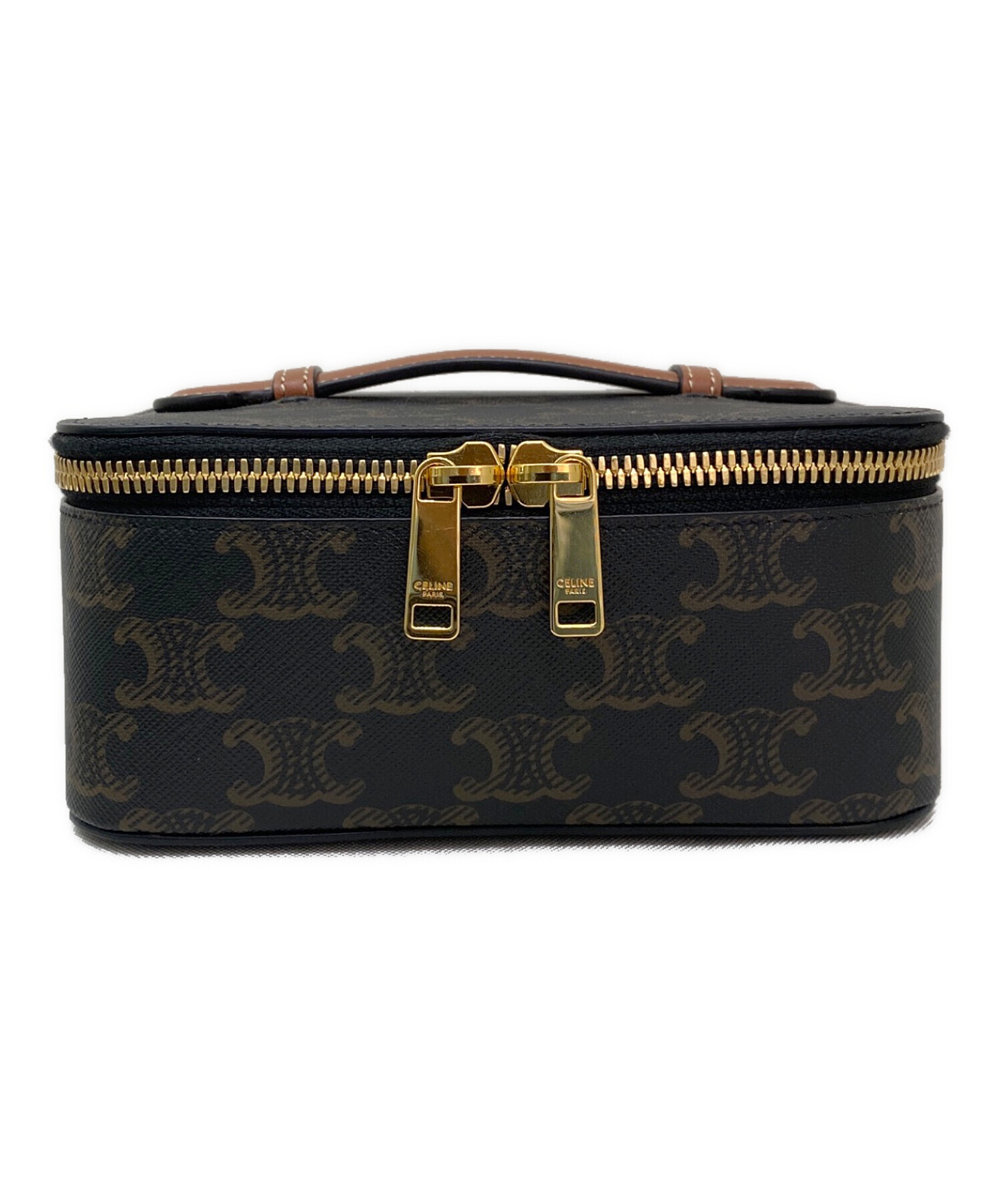 中古・古着通販】CELINE (セリーヌ) トリオンフ レザー バニティバッグ