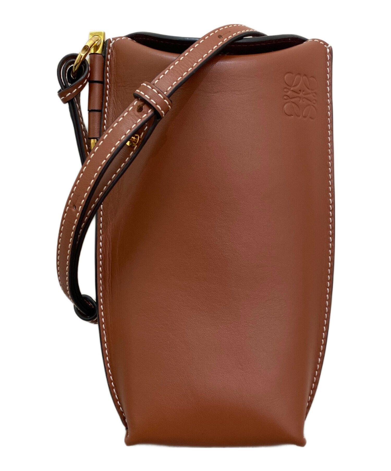 本物 ロエベ LOEWE パイソン レザー ショルダーバッグ ブラウン バッグ 中古 中古・古着通販】LOEWE (ロエベ) ダイス ポケット ショルダーバッグ