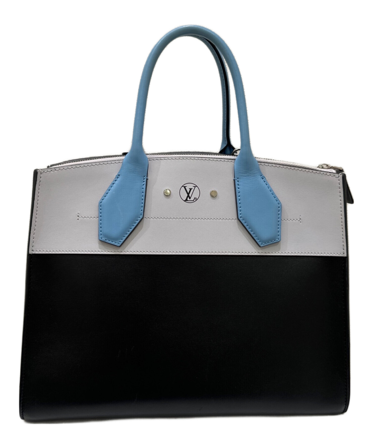 LOUIS VUITTON ルイ ヴィトン シティ スティーマーMM ハンドバッグ 2WAYショルダー バイカラー レザー ホワイト 白 ノワール ブラック 黒 M42621 中古・古着通販】LOUIS VUITTON (ルイ ヴィトン) シティ・スティーマー