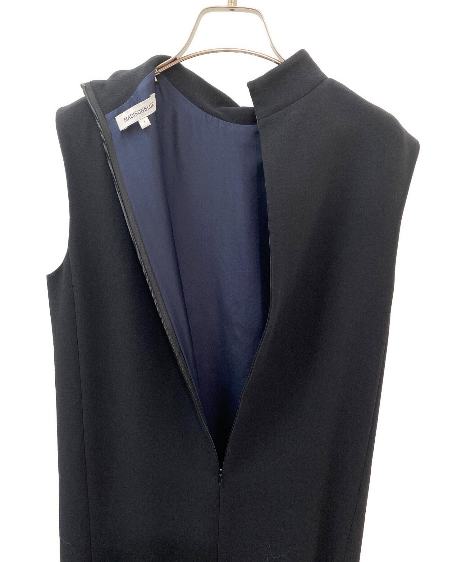 マディソンブルー　MADISONBLUE　ノースリーブワンピース　ネイビー　2 中古・古着通販】MADISON BLUE (マディソンブルー) ハイネック
