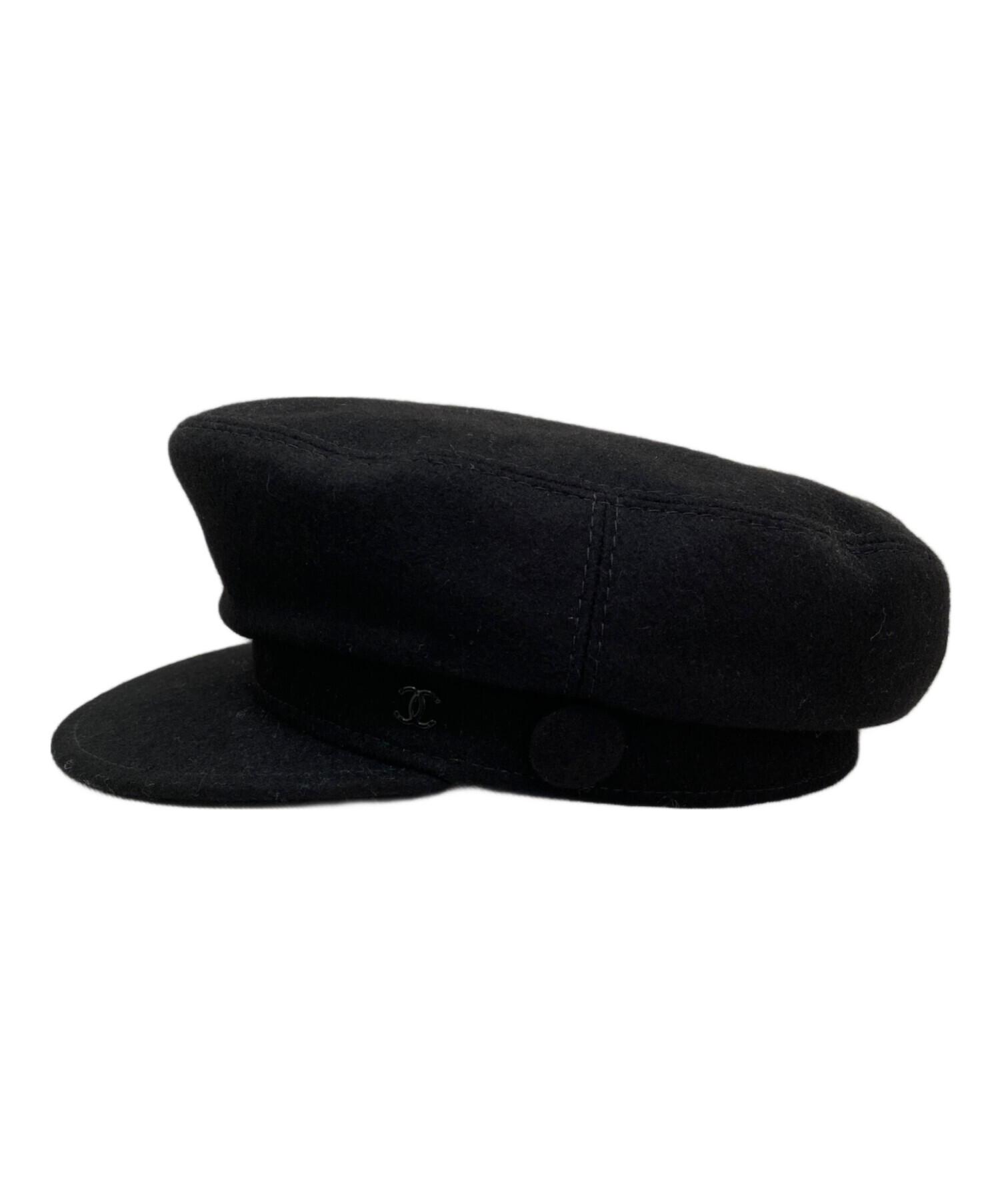 シャネル　キャスケット 中古・古着通販】CHANEL (シャネル) ココマークキャスケット ブラック