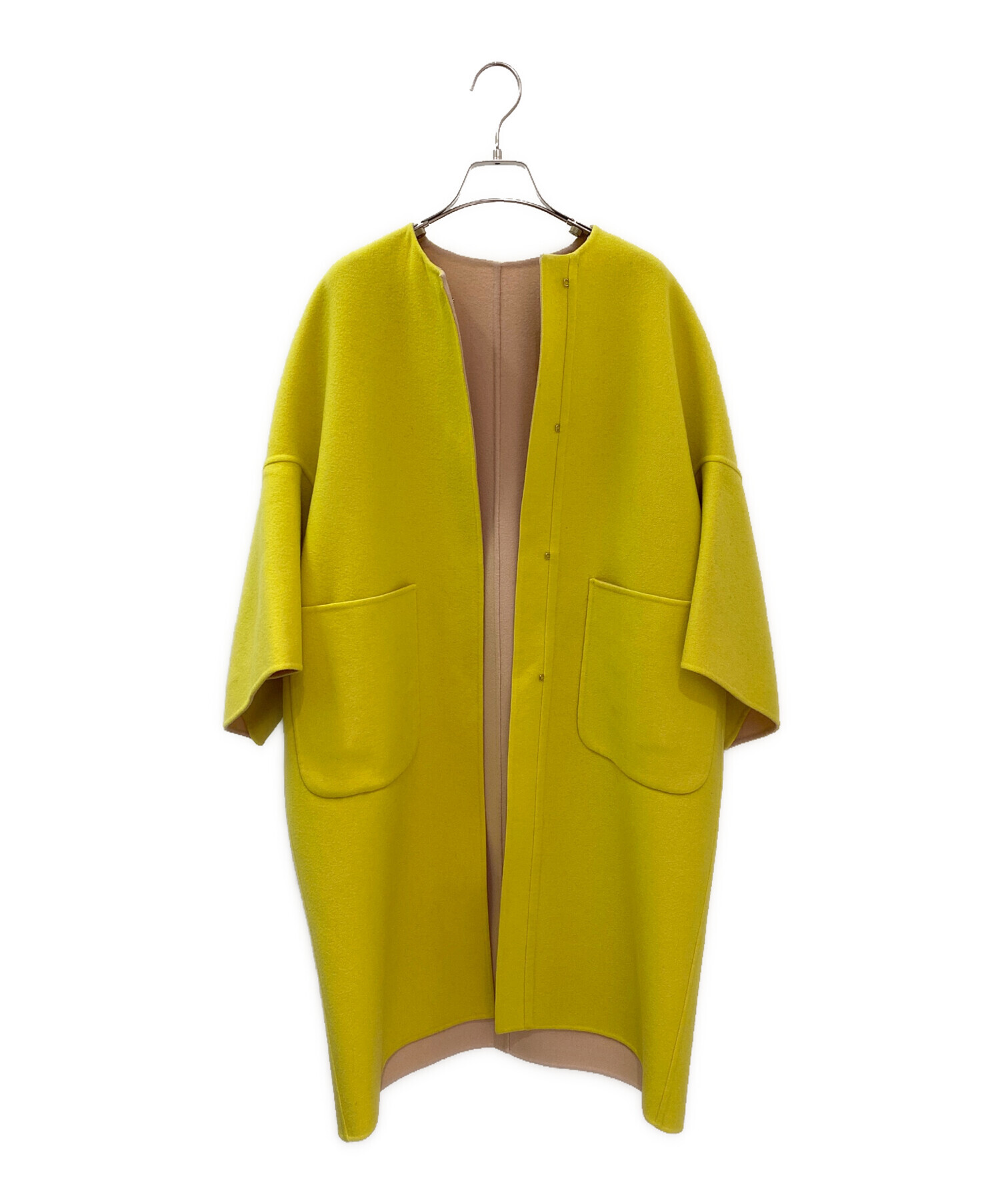 Drawerコート　36 ドゥロワー コート ブラック Aラインコート サイズ36 ファーフード付き