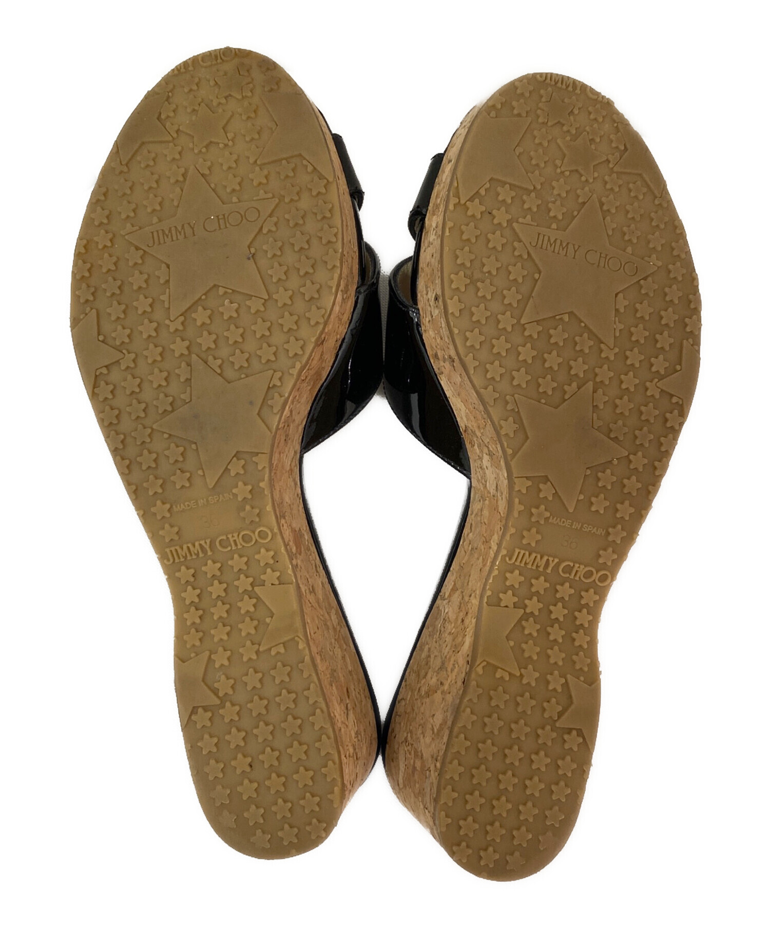 中古・古着通販】JIMMY CHOO (ジミーチュウ) パテントレザーウェッジ