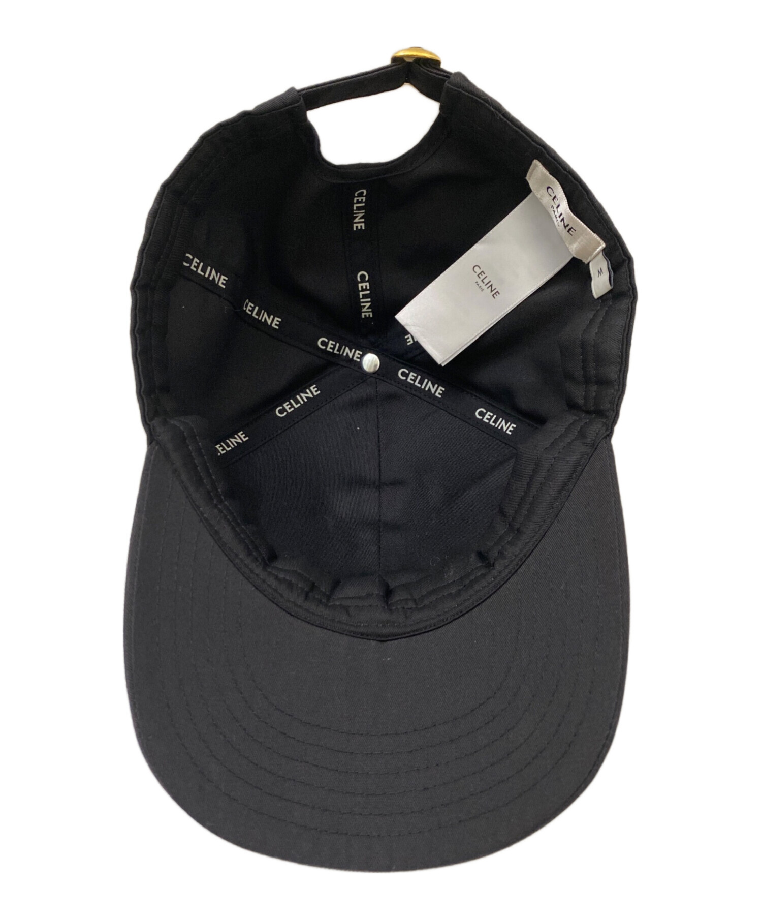 CELINE ベースボールキャップ ブラック Mサイズ CELINE ベースボールキャップ 黒