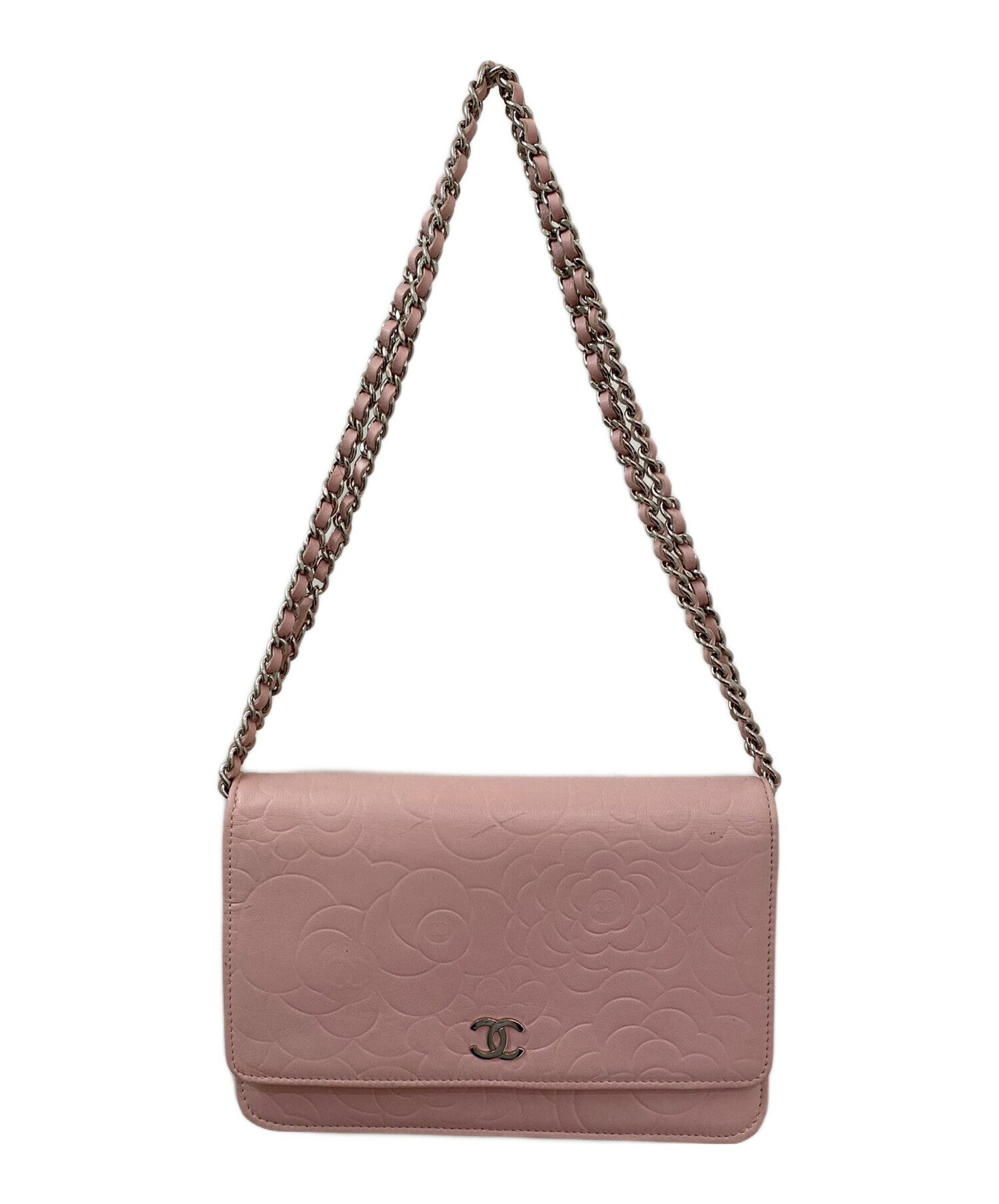 中古・古着通販】CHANEL (シャネル) カメリアチェーンショルダーバッグ