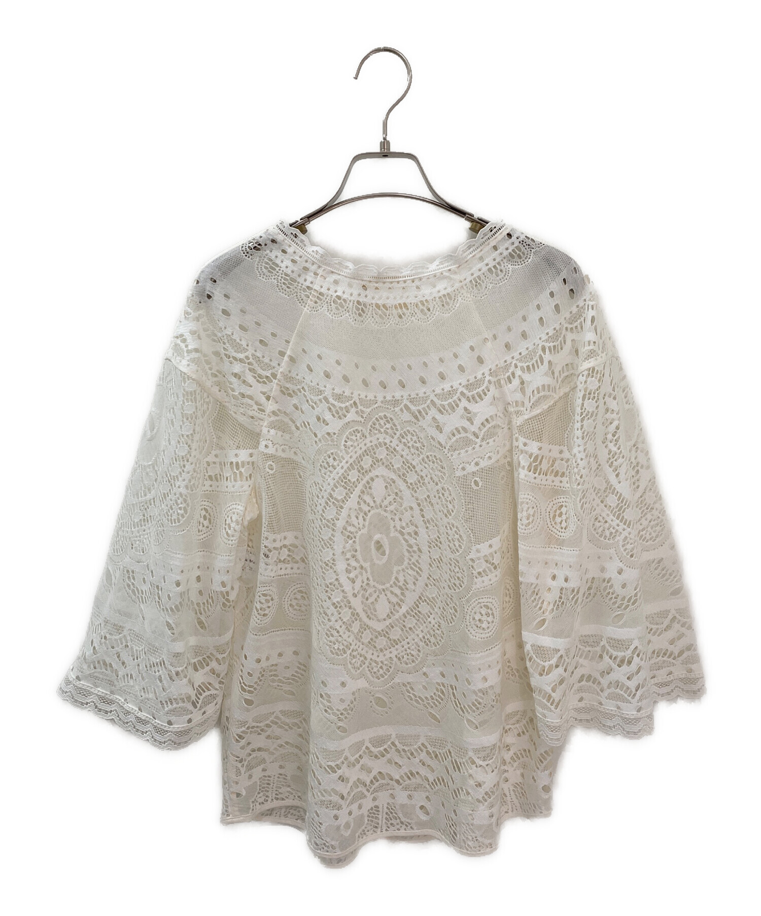 中古・古着通販】Chloe (クロエ) レースカットソー アイボリー サイズ