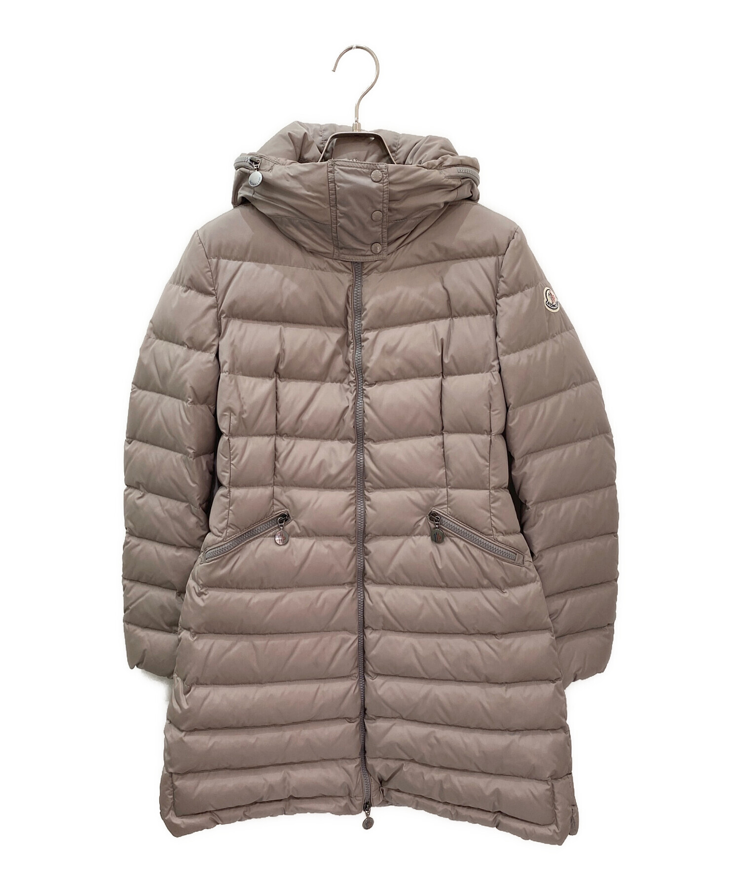 【鑑定済】モンクレール　MERIN　ロングダウンコート　サイズ0　ブラウン 中古・古着通販】MONCLER (モンクレール) ロングダウンコート ベージュ
