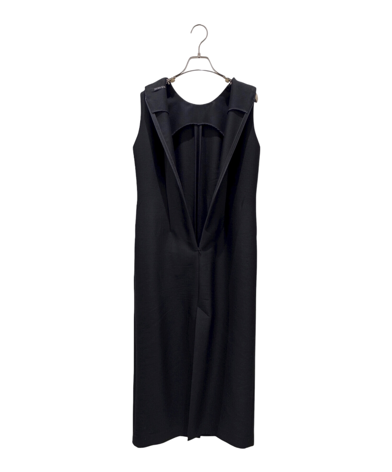 美品 keina rita ケイナリタ ビスチェ 黒 中古・古着通販】KEINA RITA (ケイナ リタ) Silk Wool Vent Dress