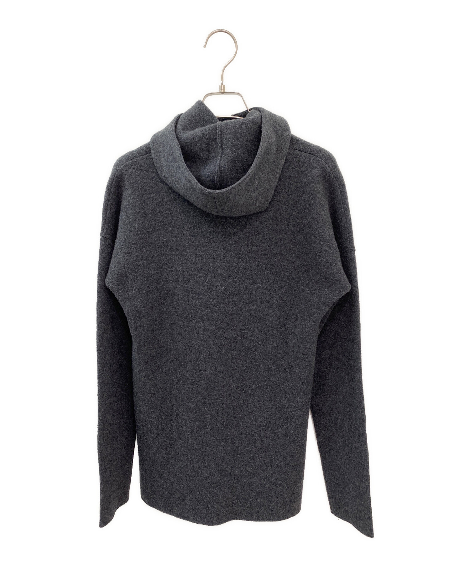 CELINE グレー クロップドセーター S 中古・古着通販】CELINE (セリーヌ) ハーフジップニット グレー サイズ