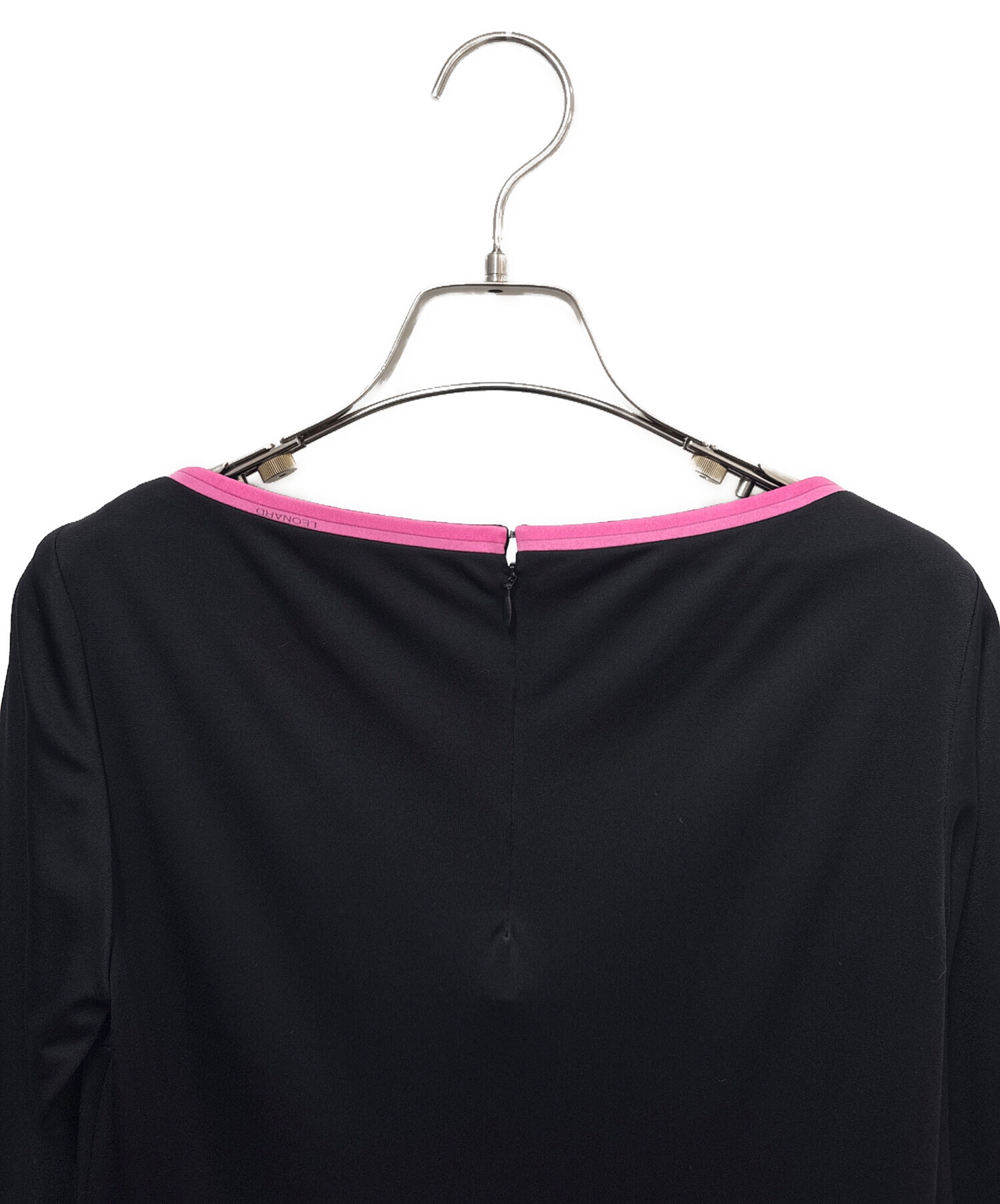 中古・古着通販】LEONARD (レオナール) 花柄ワンピース ブラック