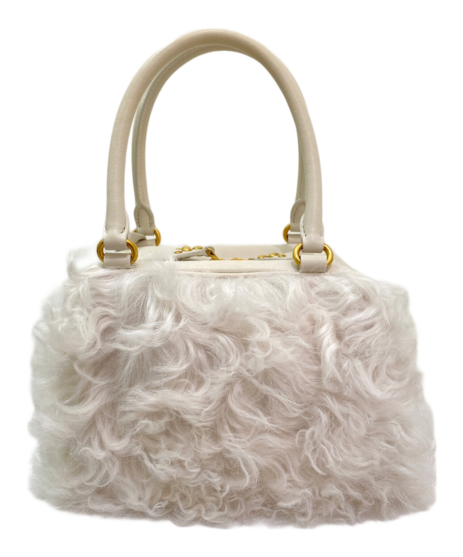 中古・古着通販】MIU MIU (ミュウミュウ) ハンドバッグ アイボリー