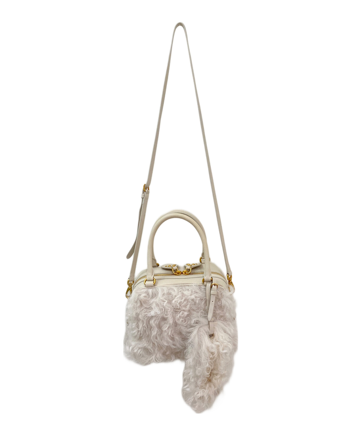 中古・古着通販】MIU MIU (ミュウミュウ) ハンドバッグ アイボリー