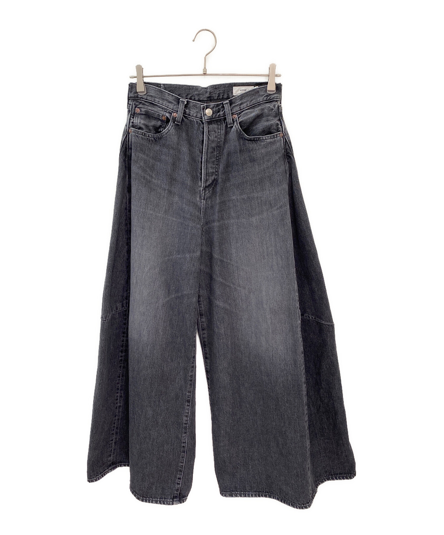 【新品】完売HYKE WIDE LEGブラックデニムワイドレッグパンツハイク DENIM WIDE LEG JEANS | HYKE (Women)/ハイク | 三越