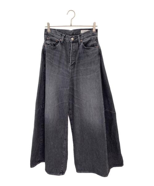 中古・古着通販】HYKE (ハイク) DENIM SUPER WIDE LEG JEANS ブラック