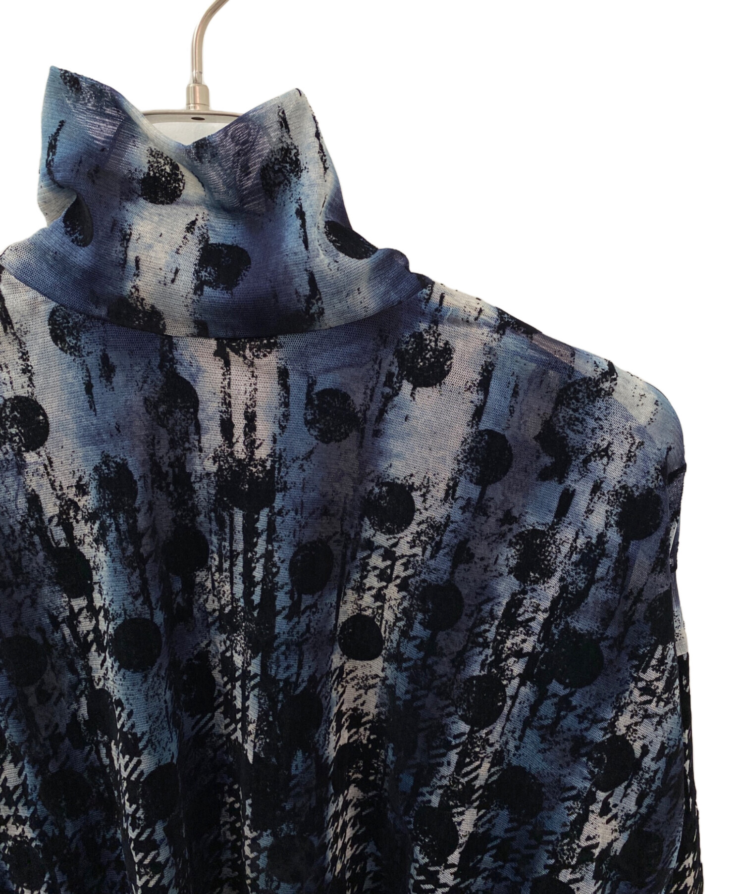 中古・古着通販】Y's (ワイズ) HOUNDTOOTH DOTS TULLE CROPPED HIGH