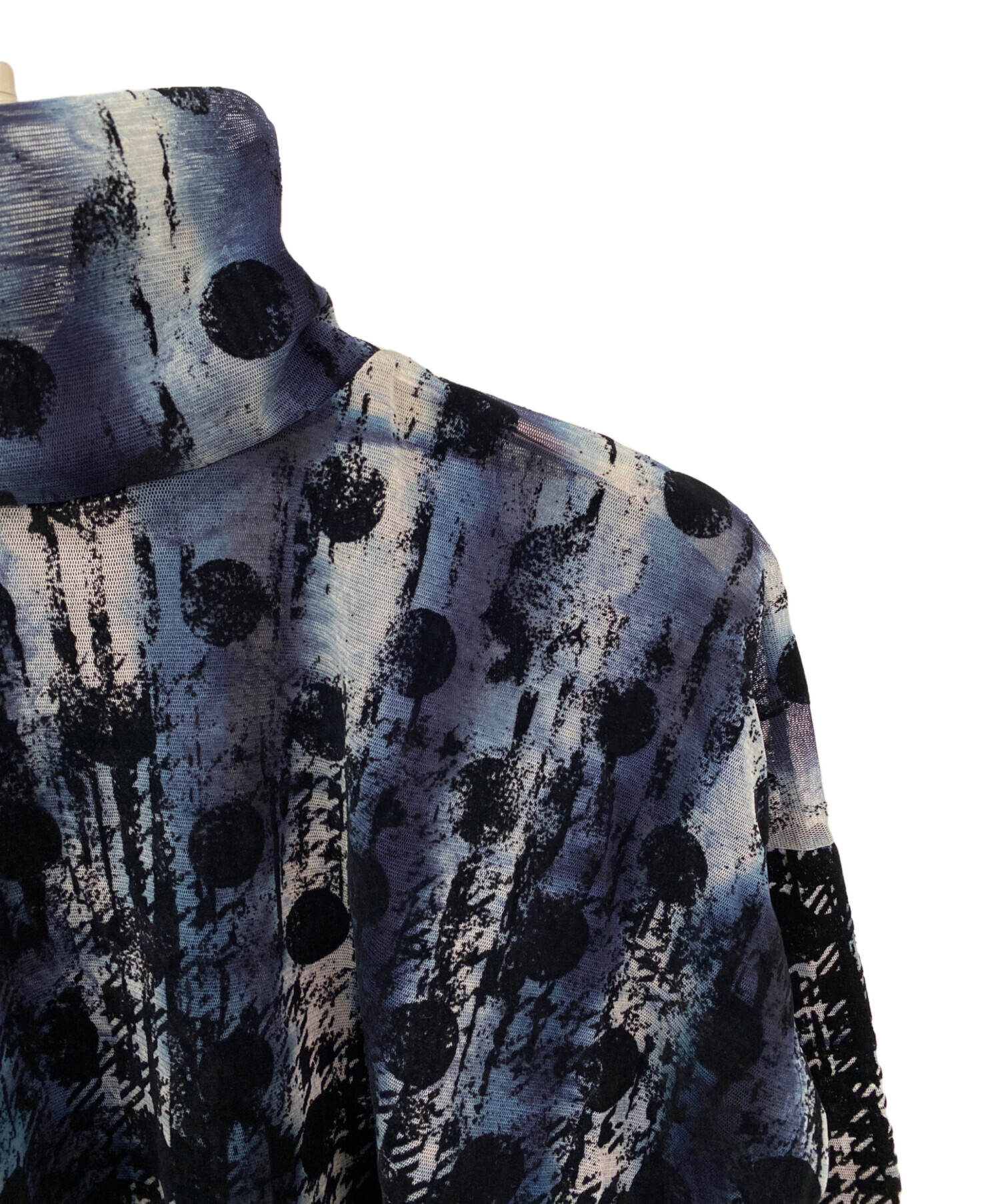 中古・古着通販】Y's (ワイズ) HOUNDTOOTH DOTS TULLE CROPPED HIGH