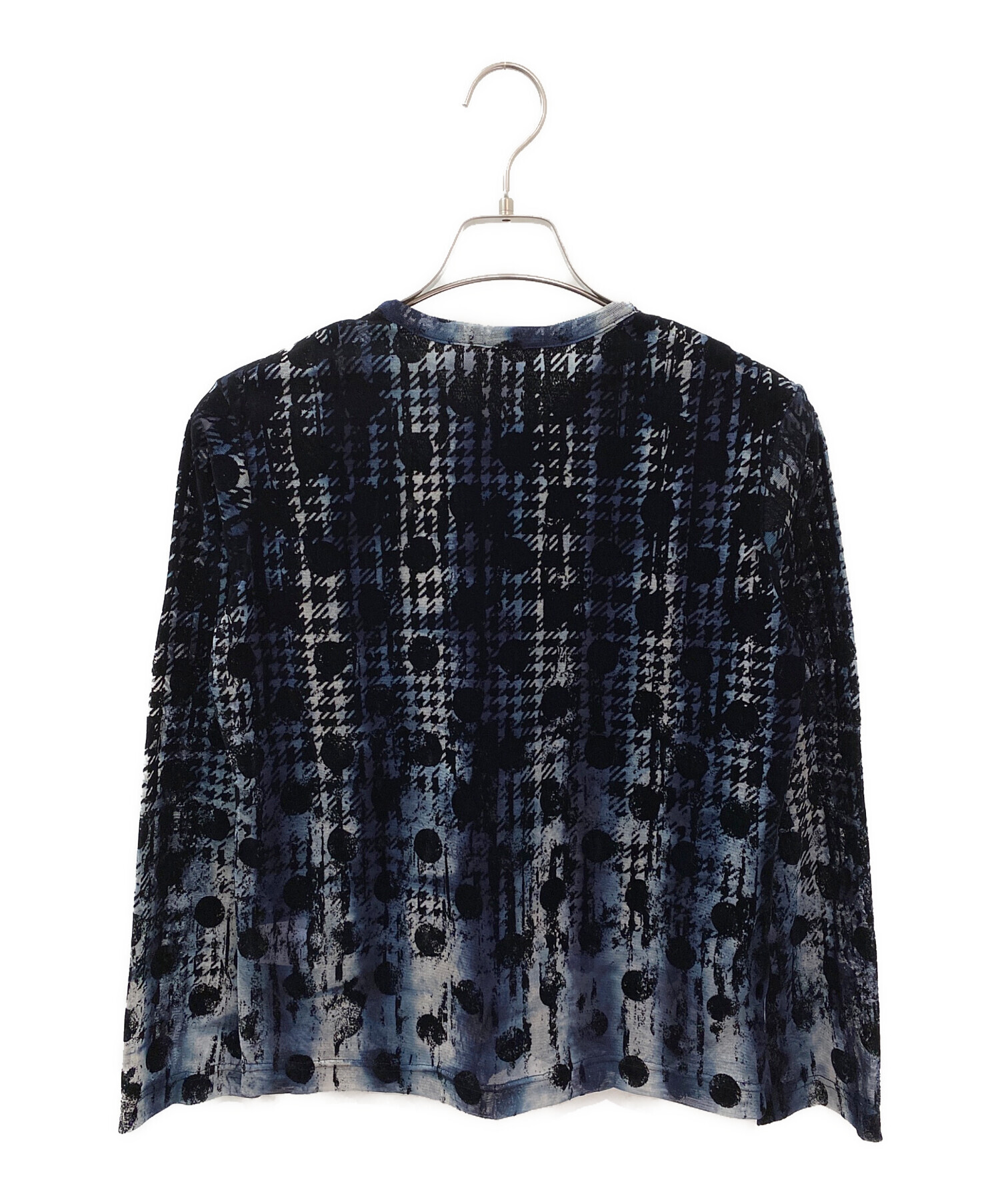 Y's ワイズ パネル半袖カーディガン 青 ブルー 黒 ブラック Y's ワイズ パネル半袖カーディガン 青 ブルー 黒 ブラック - メルカリ