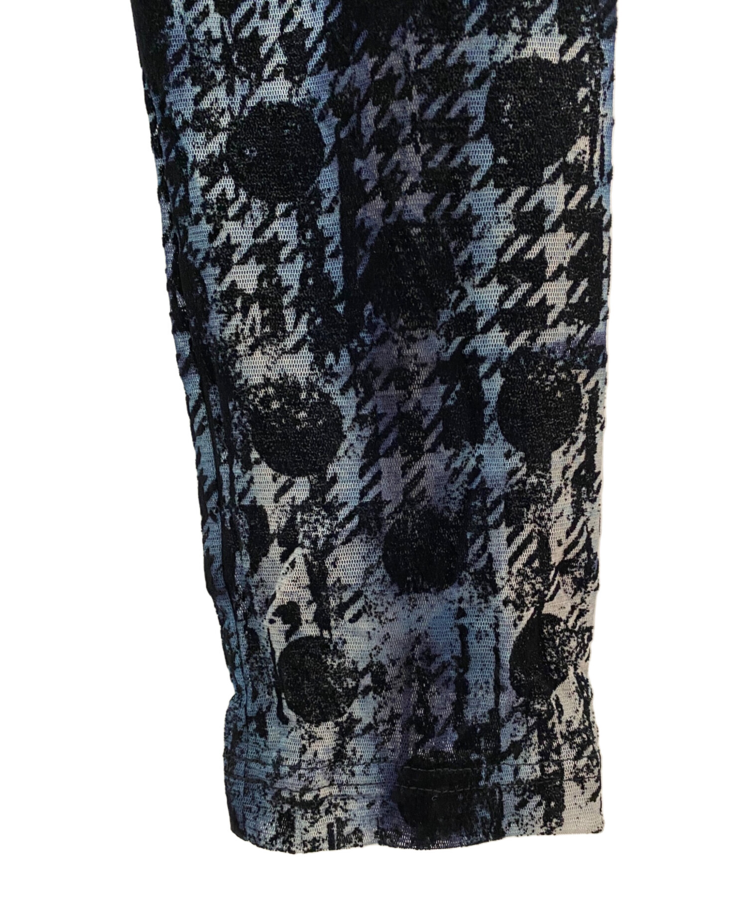 中古・古着通販】Y's (ワイズ) HOUNDTOOTH DOTS TULLE CROPPED HIGH