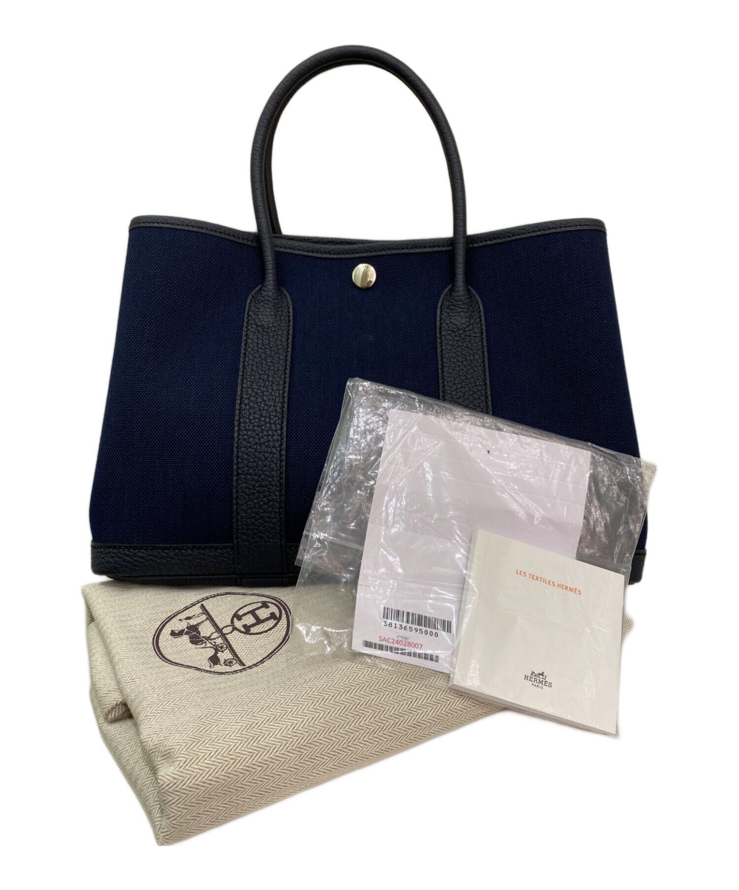 中古 エルメス HERMES レディース ハンドバッグ ブルーサフィール 