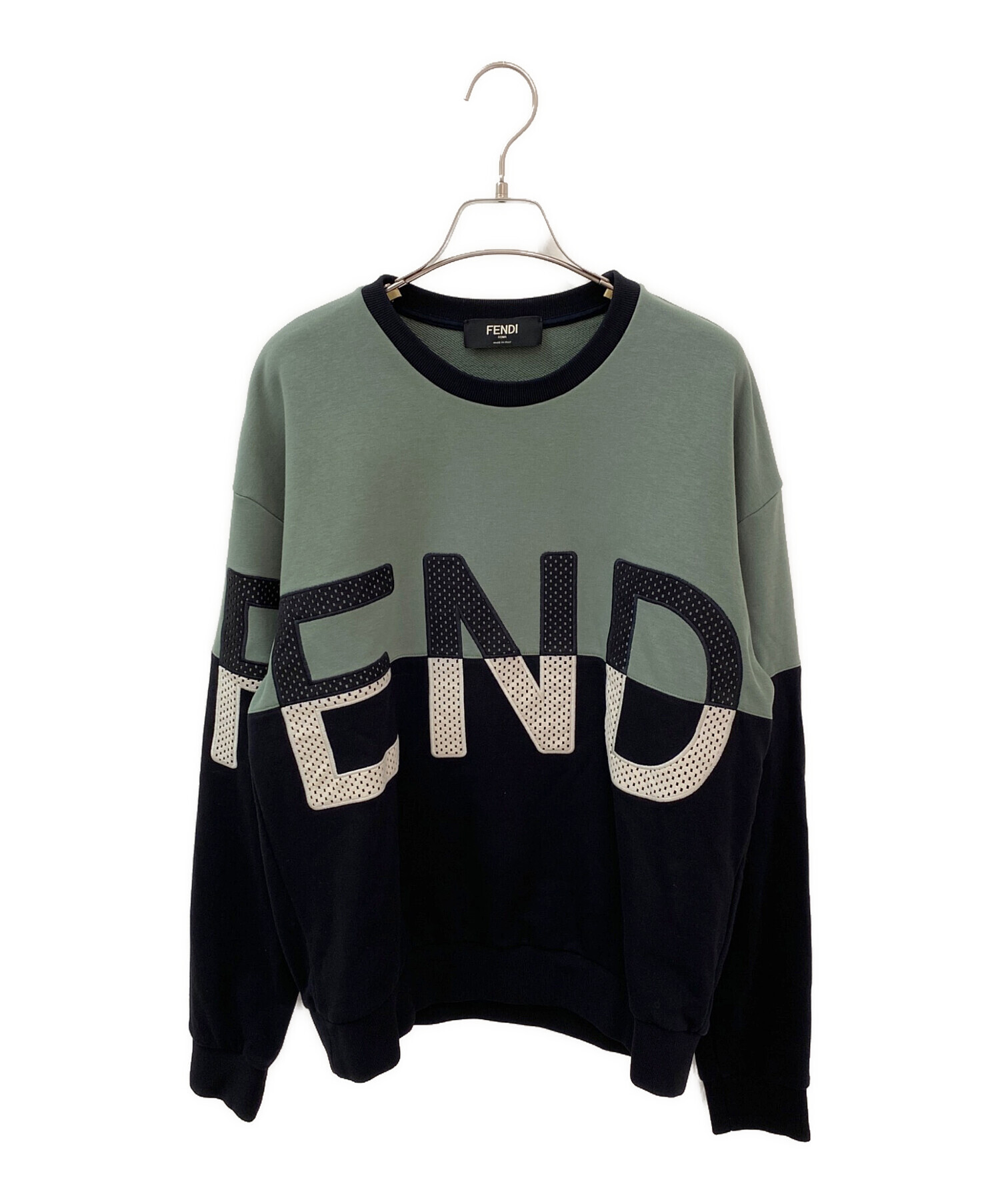 中古・古着通販】FENDI (フェンディ) ロゴ切替スウェット FAF626 A527 