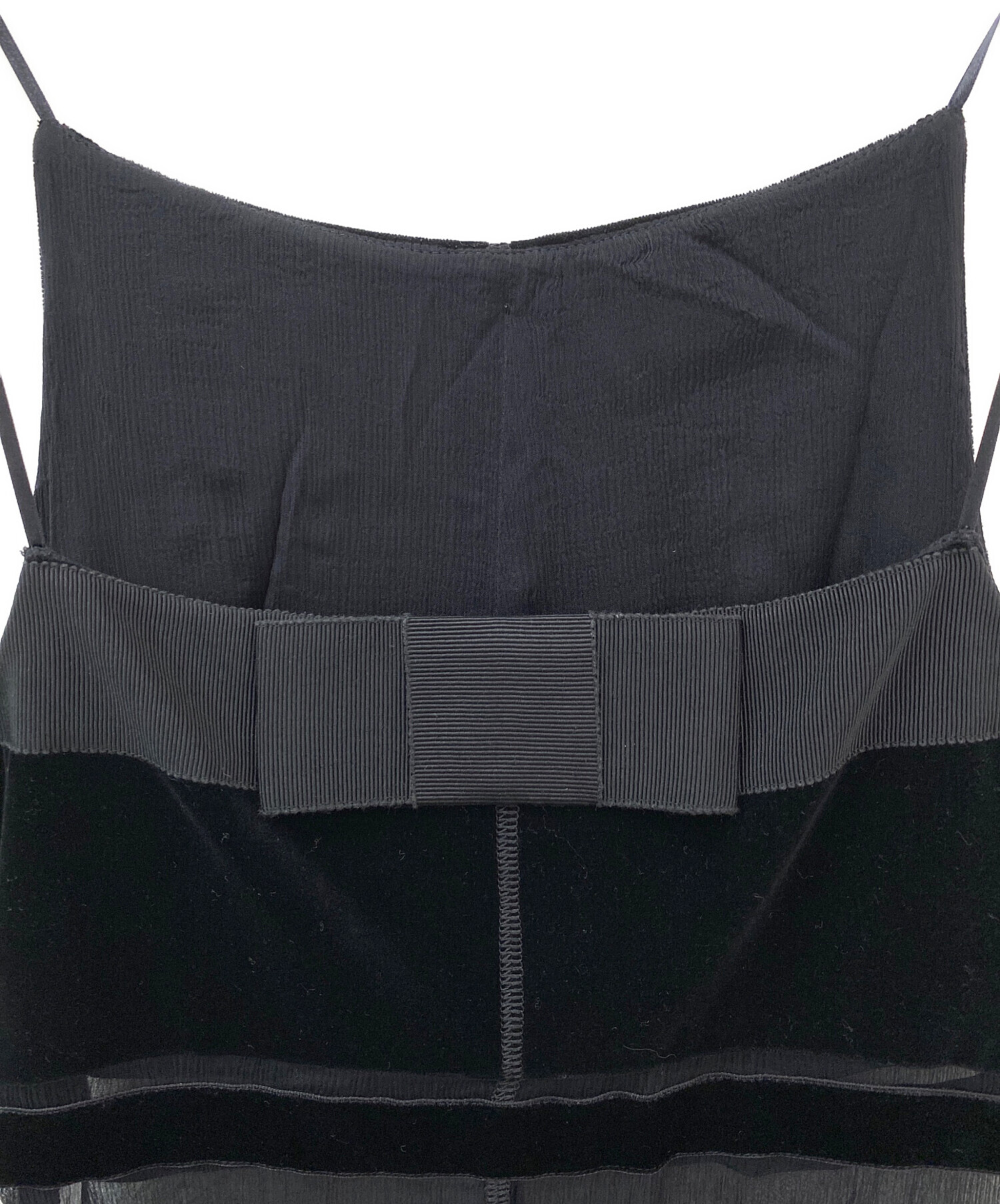 中古・古着通販】PRADA (プラダ) キャミソールワンピース ブラック