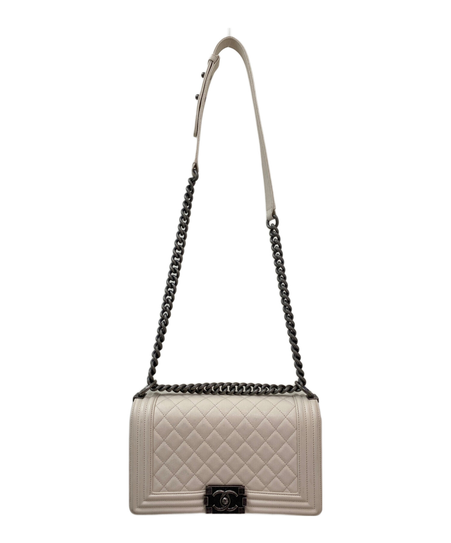 中古・古着通販】CHANEL (シャネル) ボーイシャネル25 ホワイト 